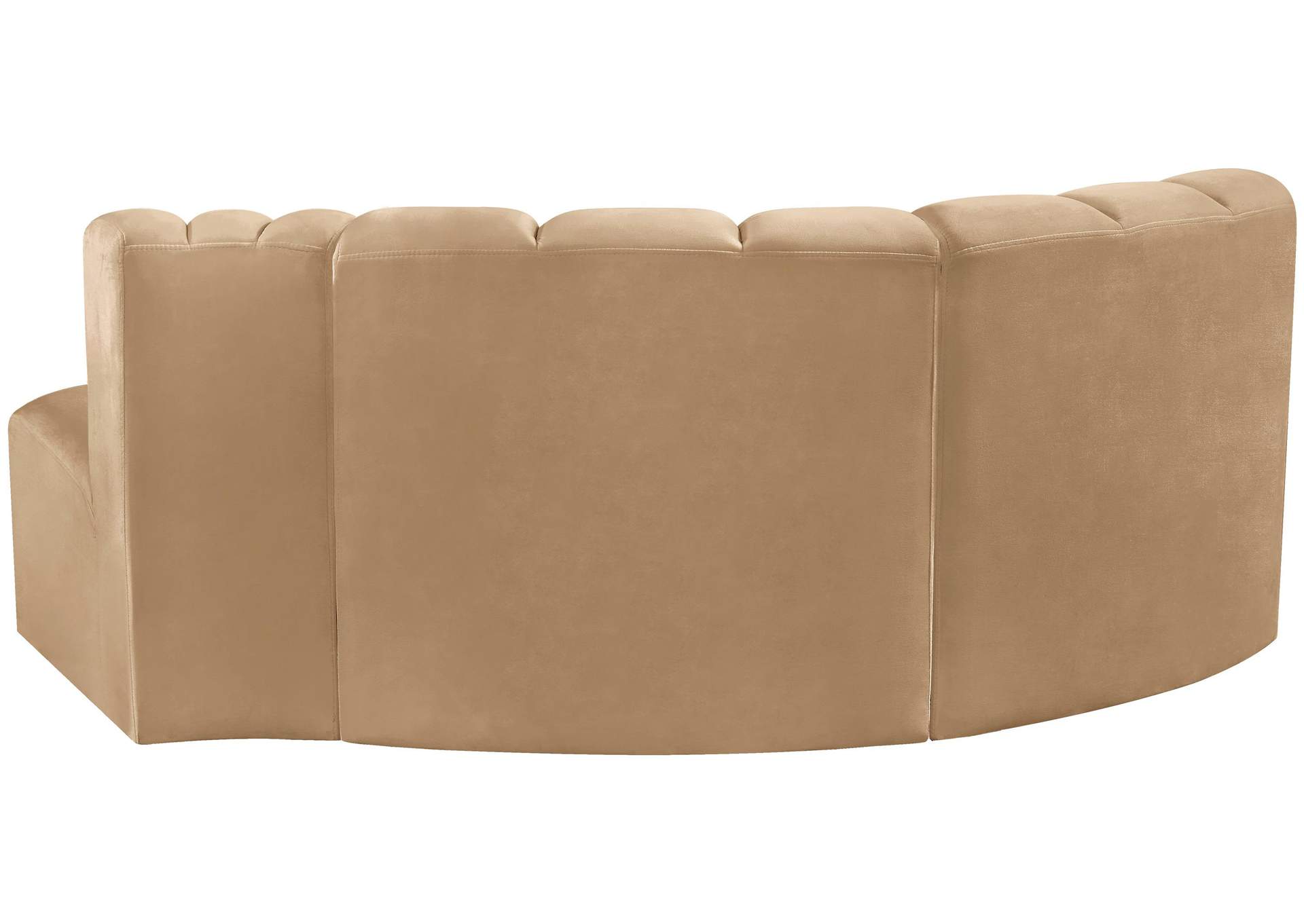 Arc Camel Velvet Modular Sofa,Meridian Furniture