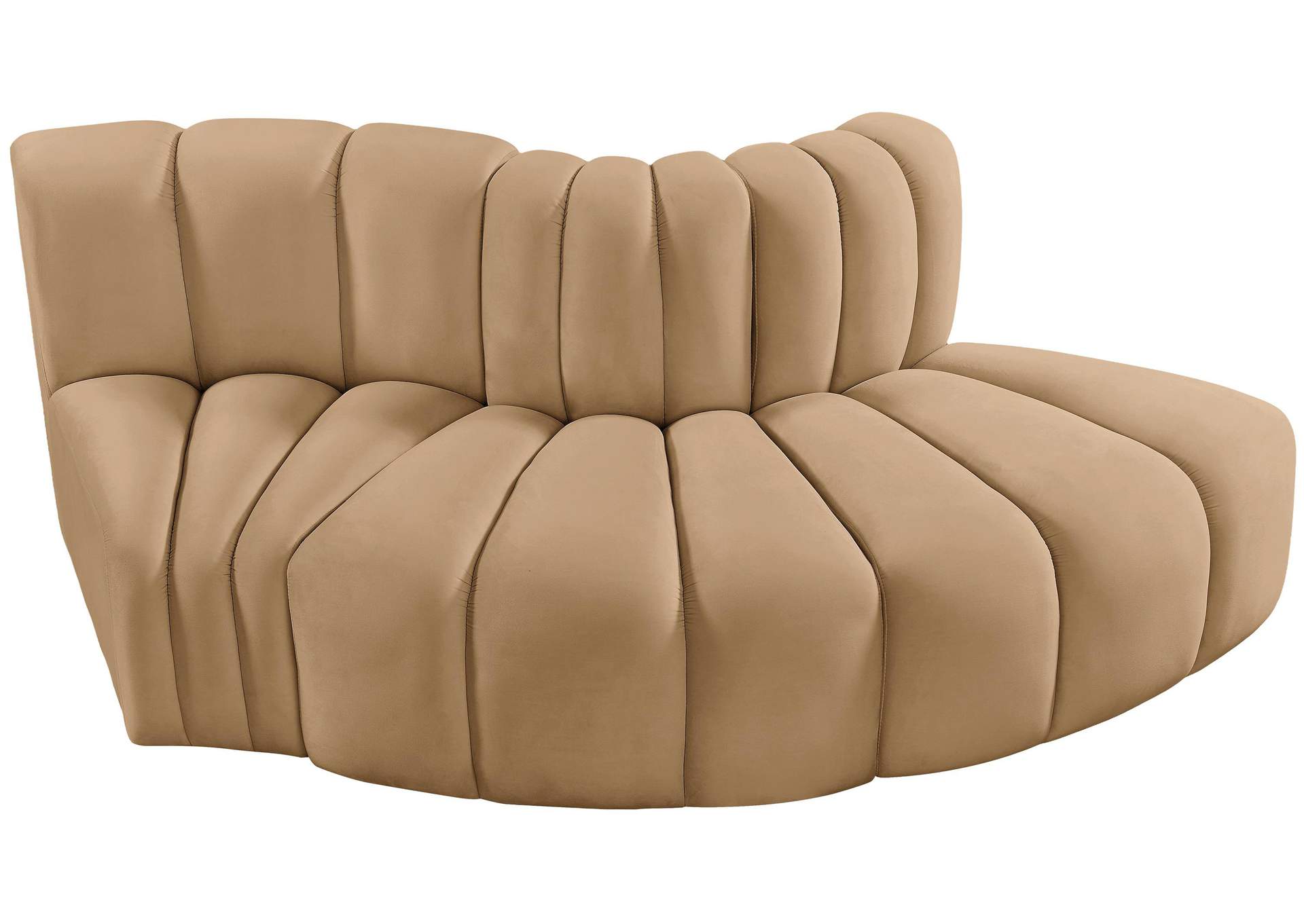 Arc Camel Velvet Modular Sofa,Meridian Furniture