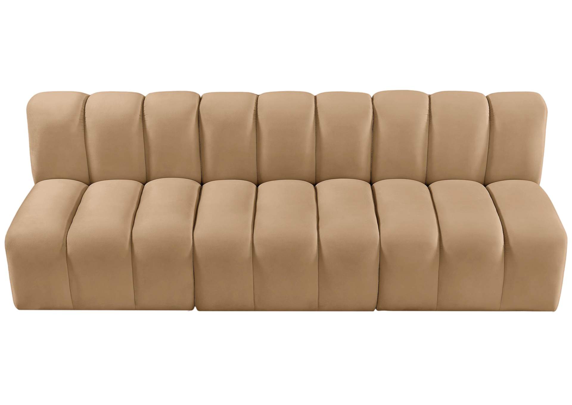 Arc Camel Velvet Modular Sofa,Meridian Furniture