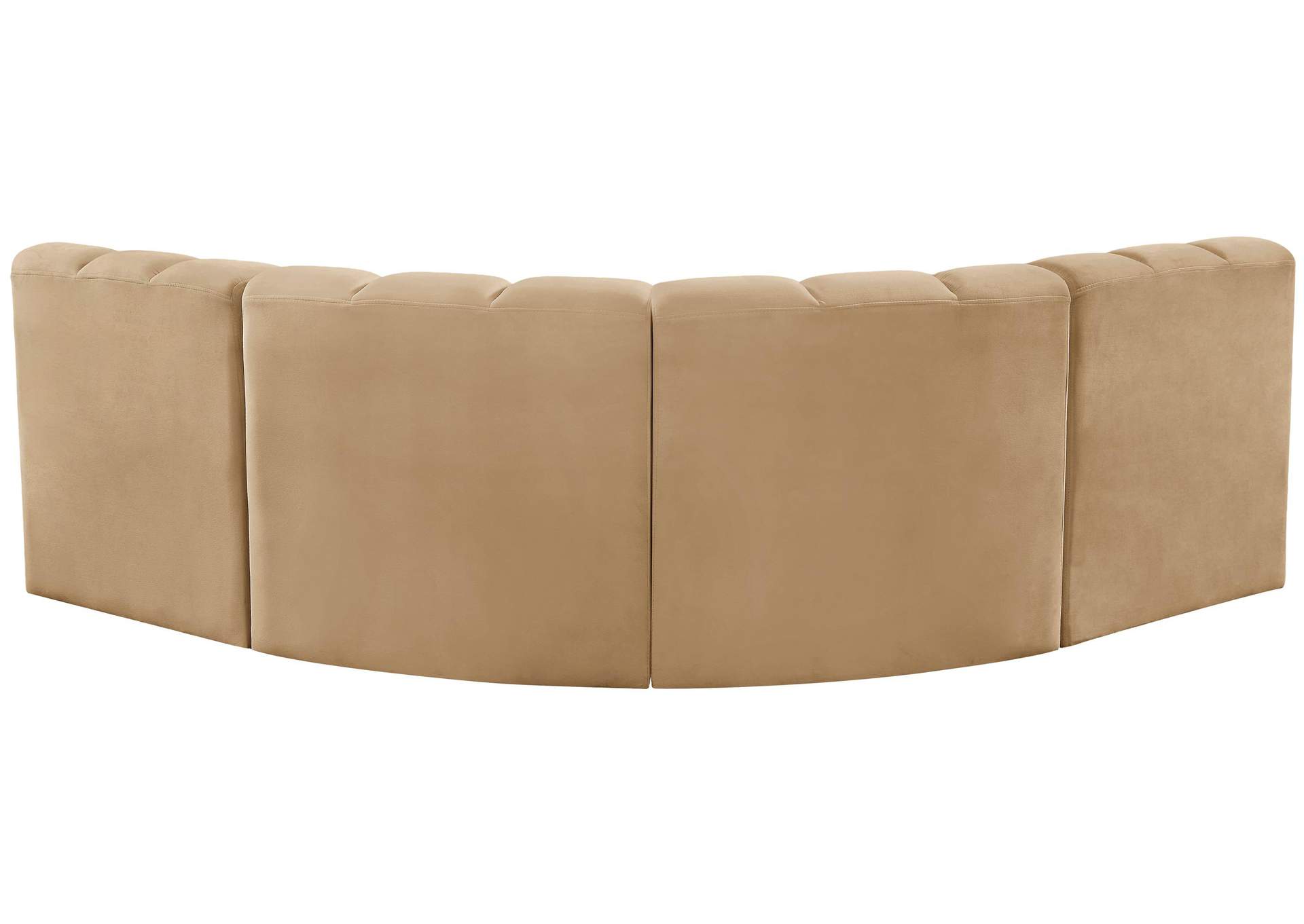 Arc Camel Velvet Modular Sofa,Meridian Furniture