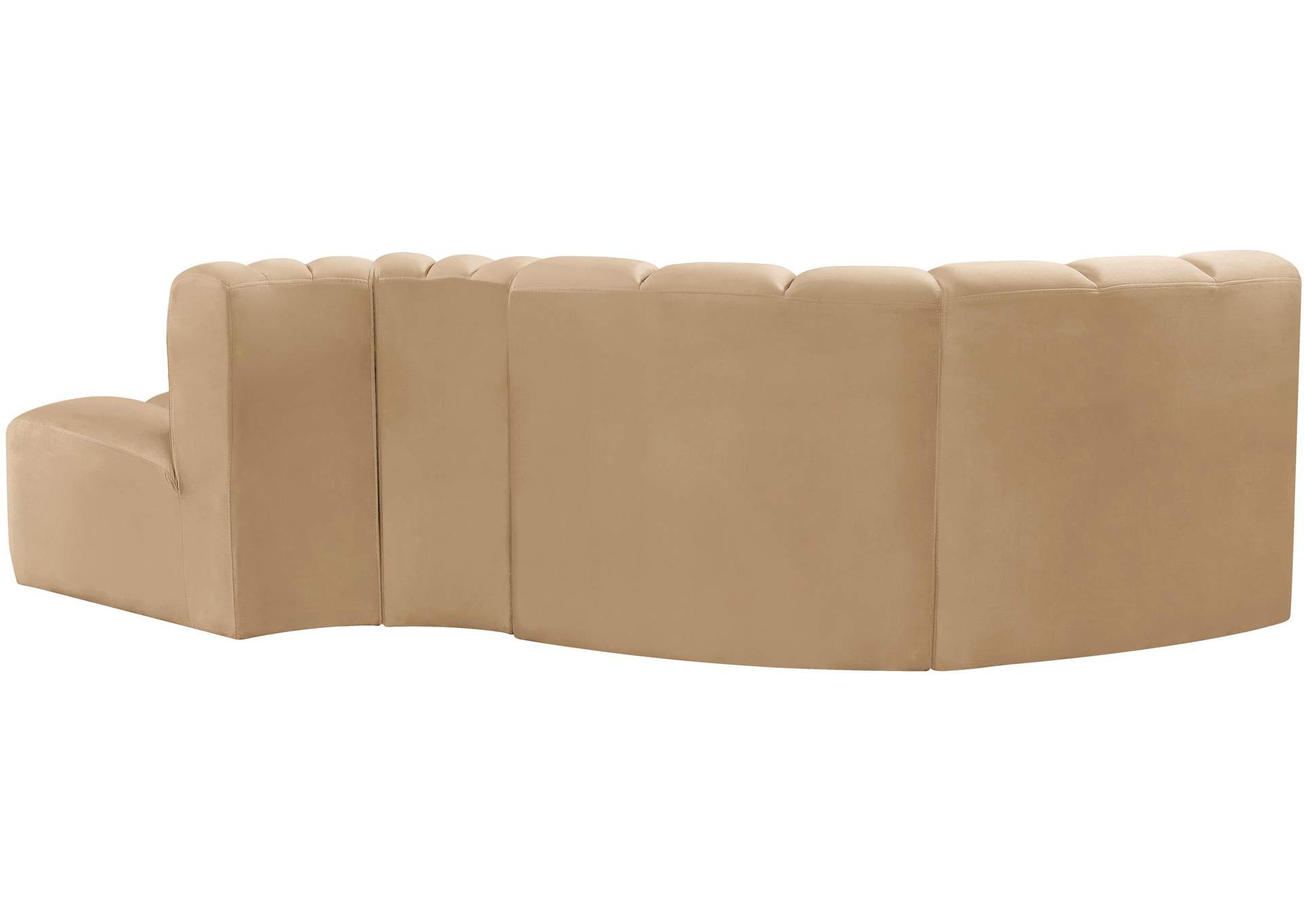 Arc Camel Velvet Modular Sofa,Meridian Furniture