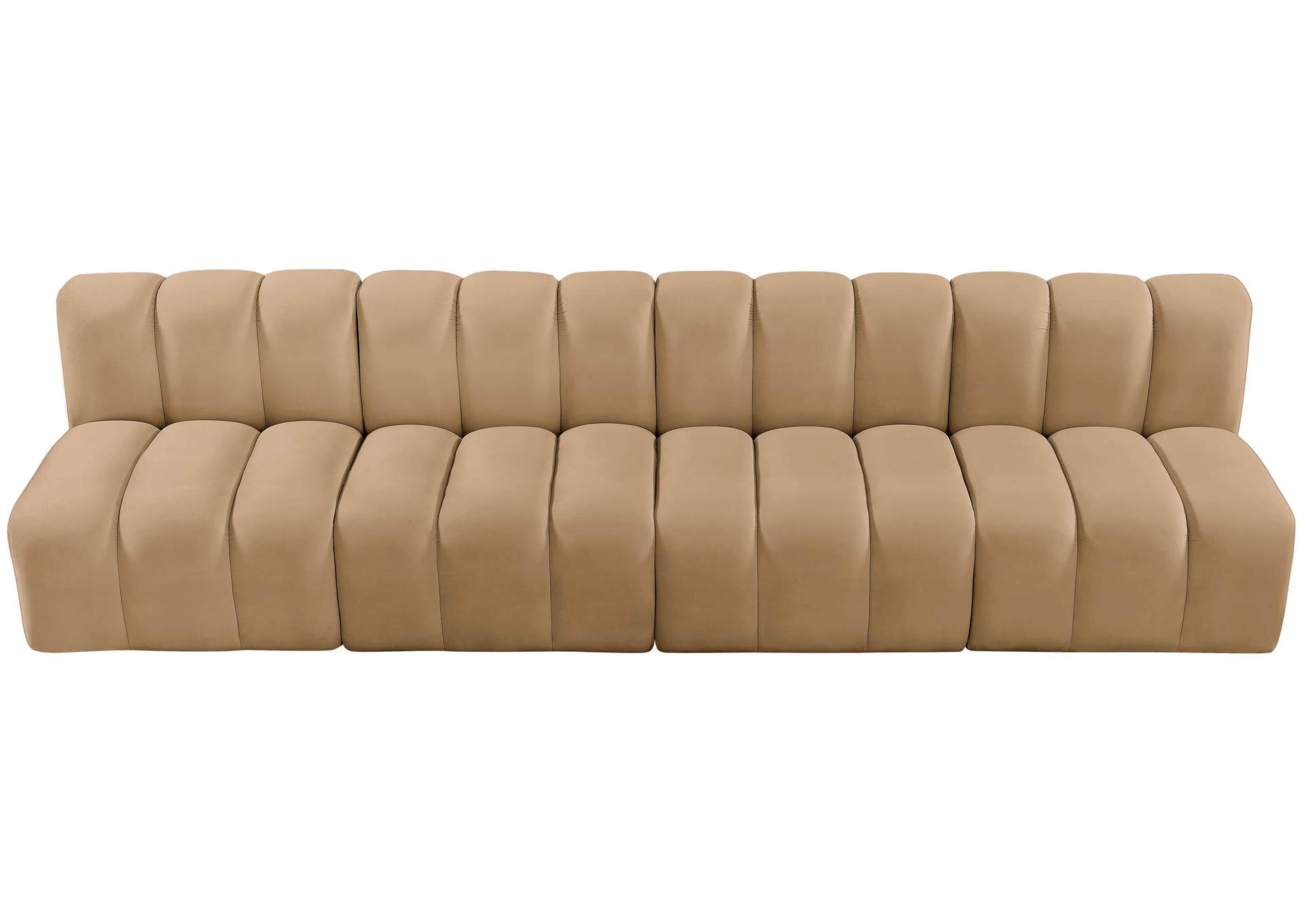 Arc Camel Velvet Modular Sofa,Meridian Furniture