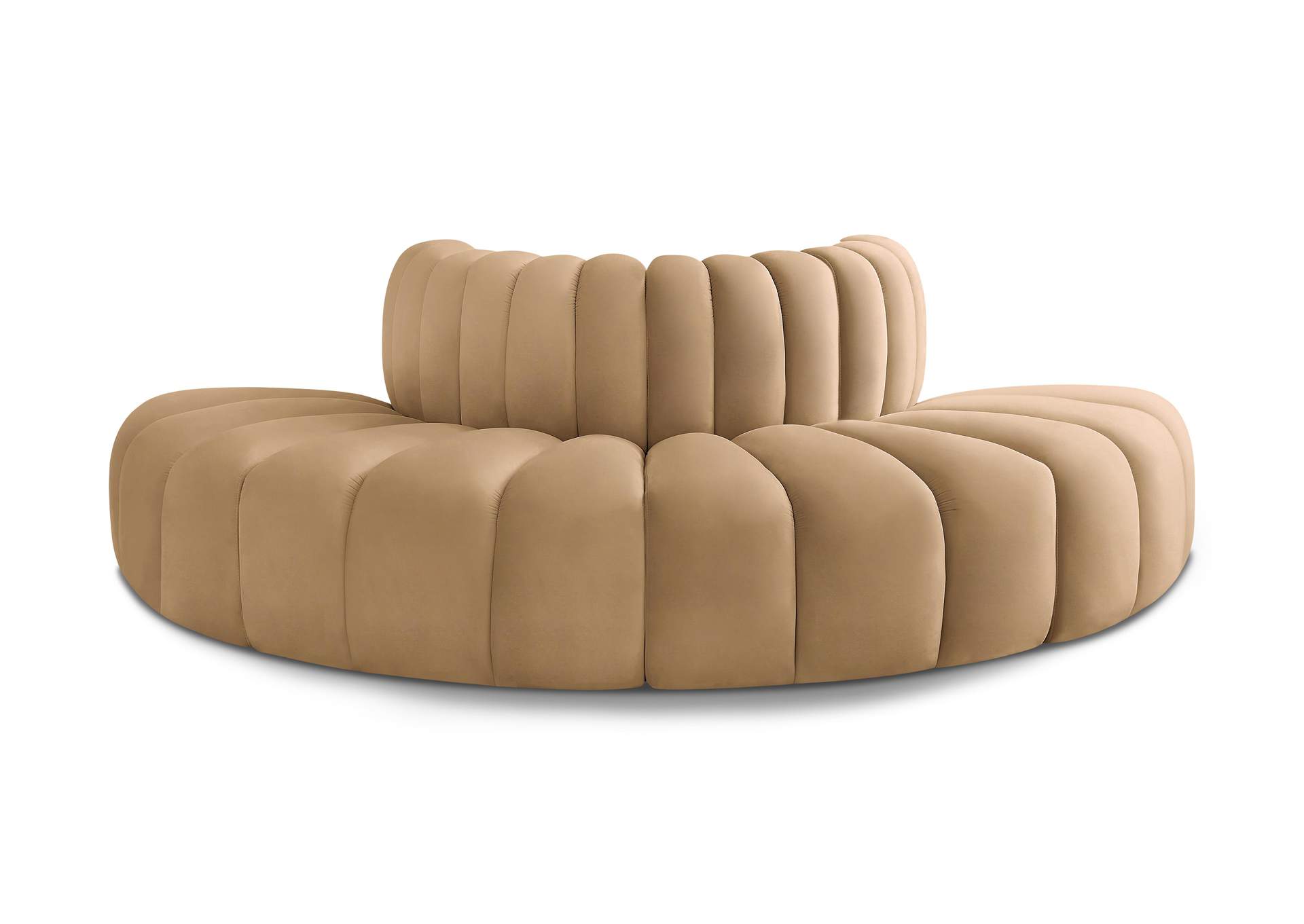 Arc Camel Velvet Modular Sofa,Meridian Furniture