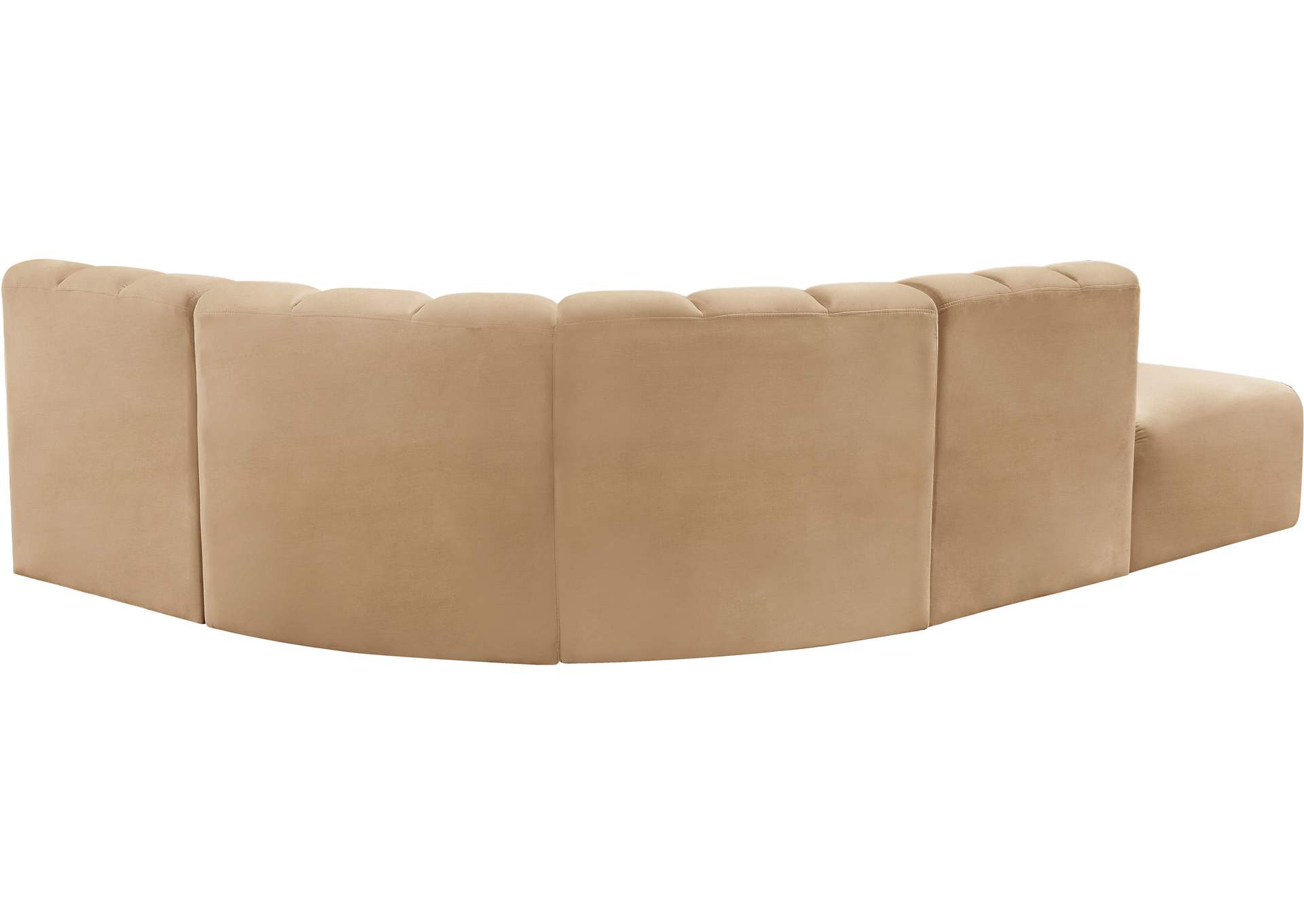 Arc Camel Velvet Modular Sofa,Meridian Furniture