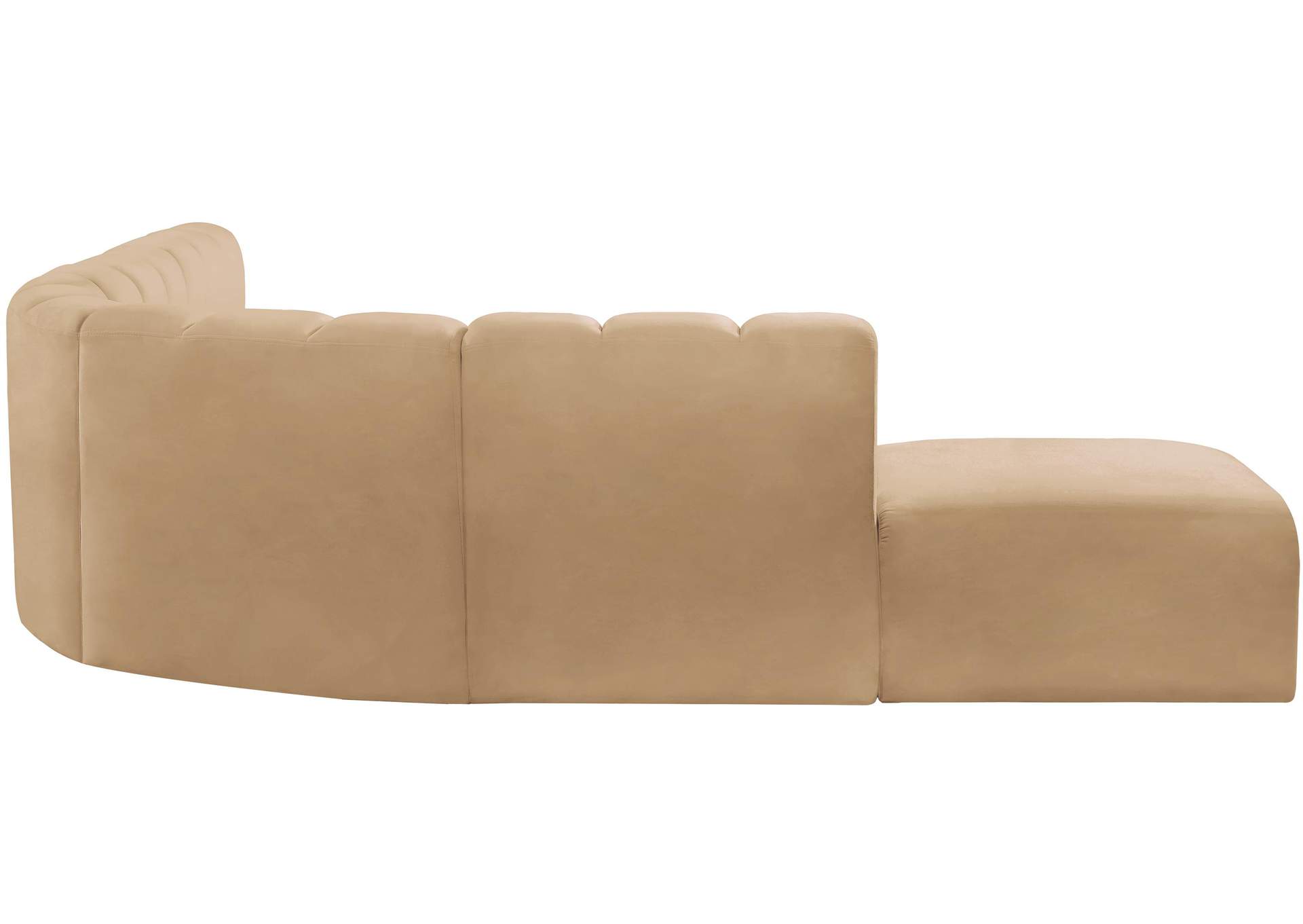 Arc Camel Velvet Modular Sofa,Meridian Furniture