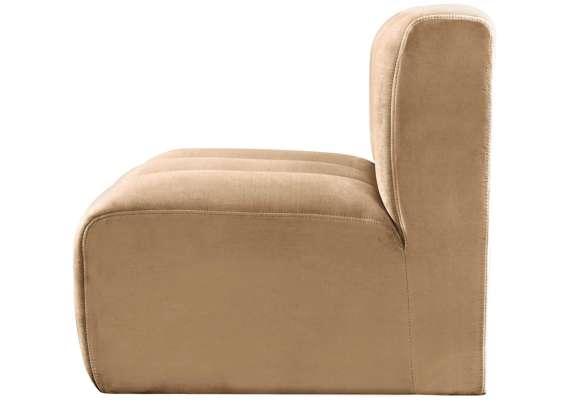 Arc Camel Velvet Straight Chair,Meridian Furniture