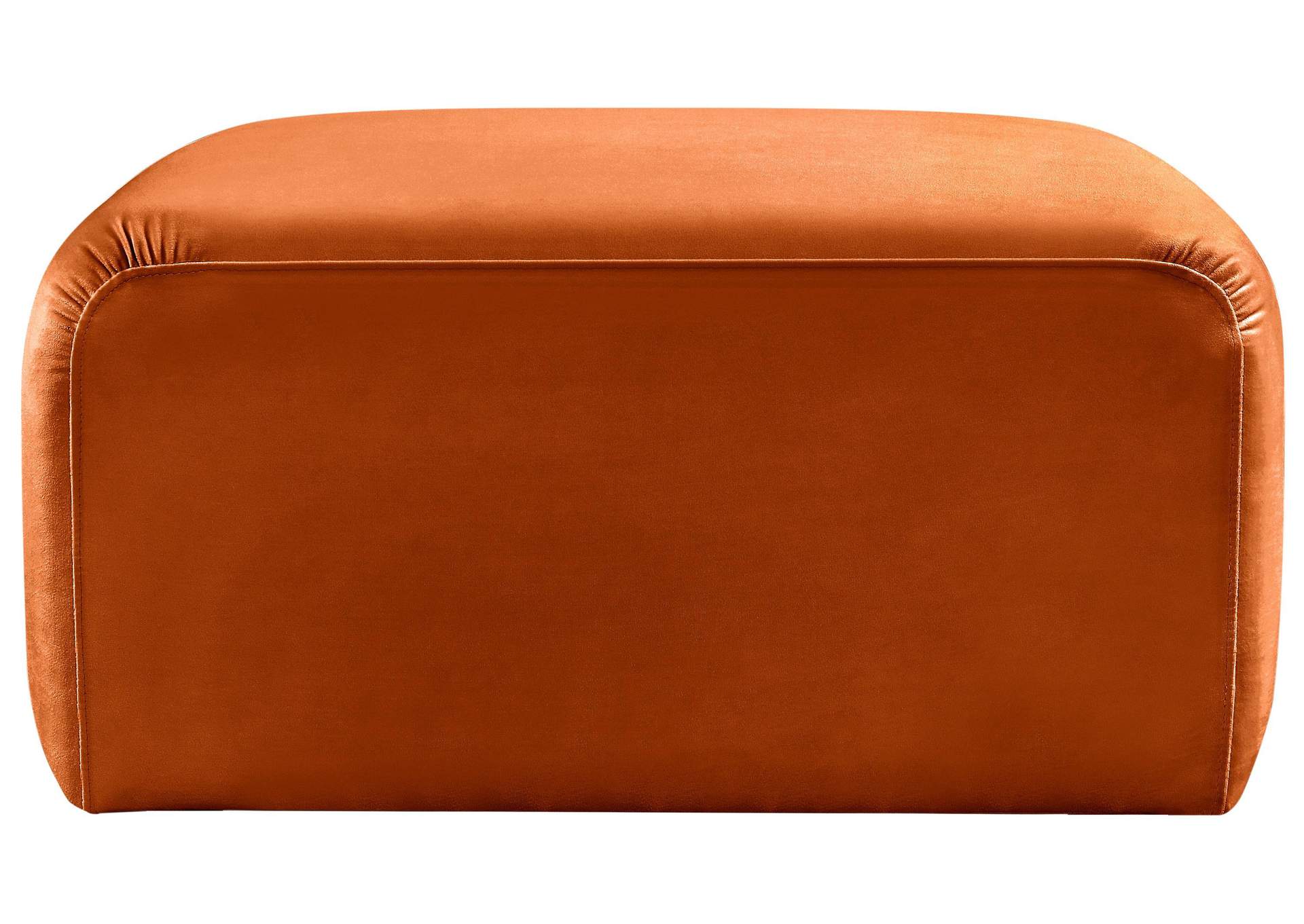 Arc Cognac Velvet Ottoman,Meridian Furniture