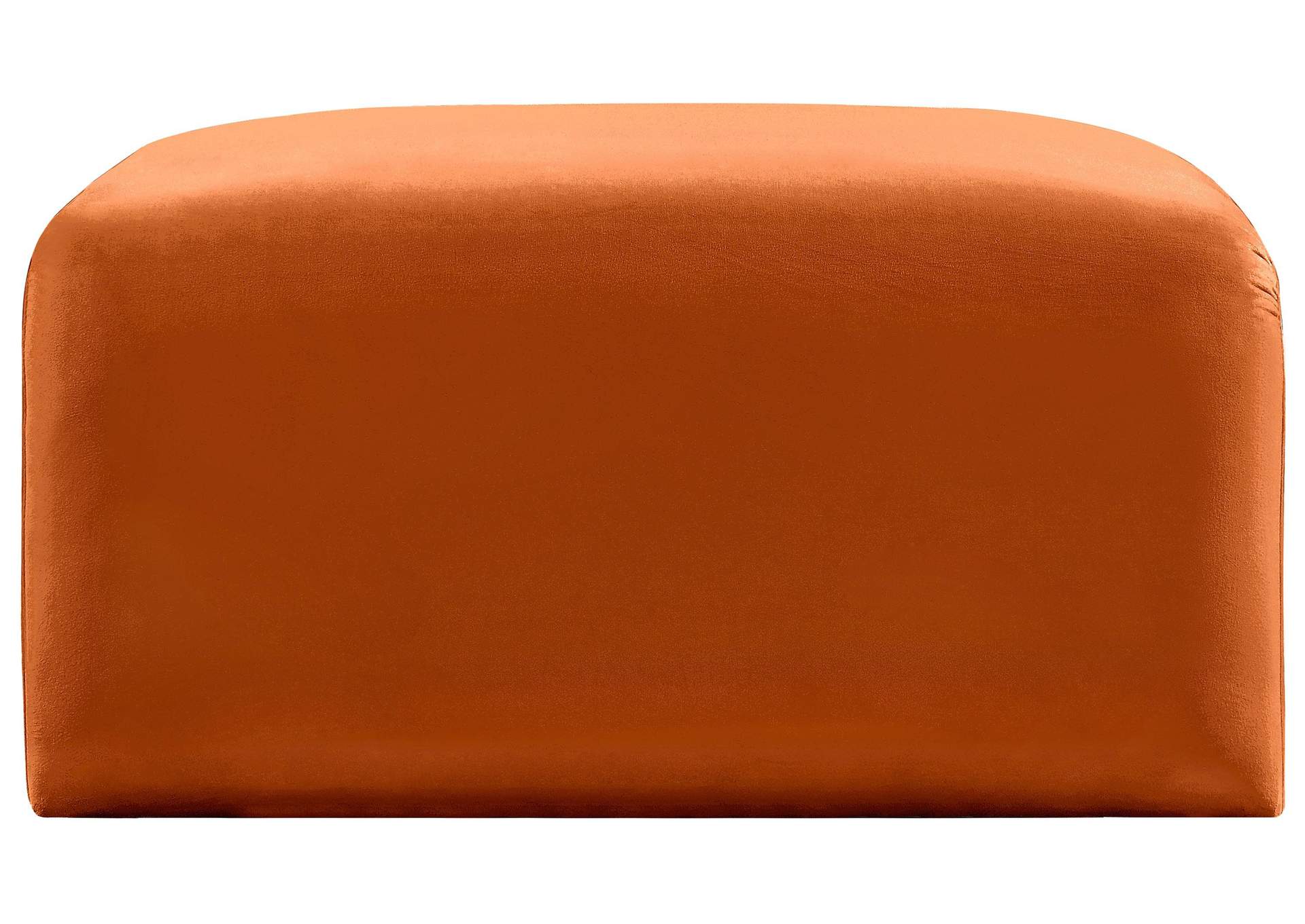 Arc Cognac Velvet Ottoman,Meridian Furniture