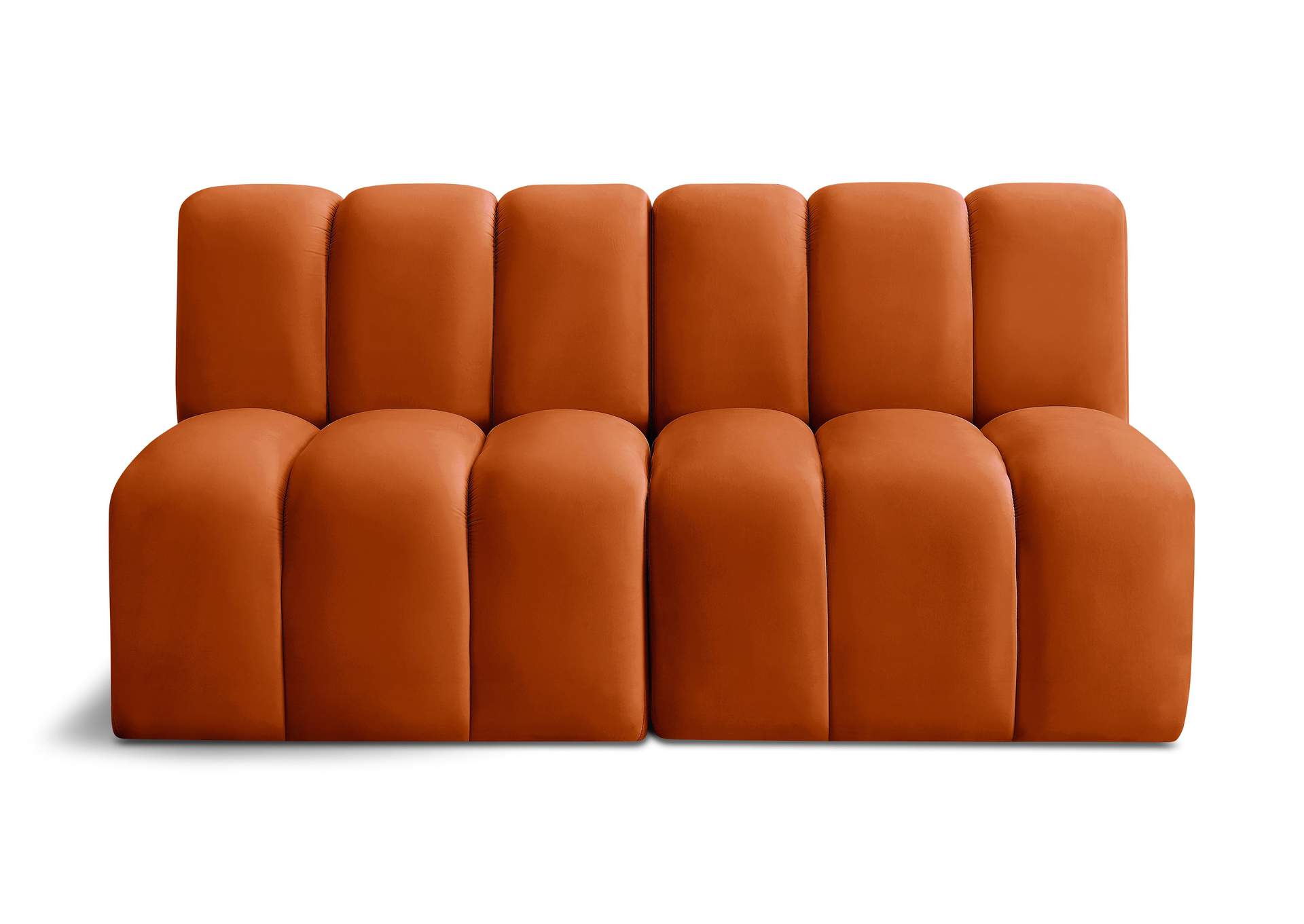 Arc Cognac Velvet Modular Sofa,Meridian Furniture