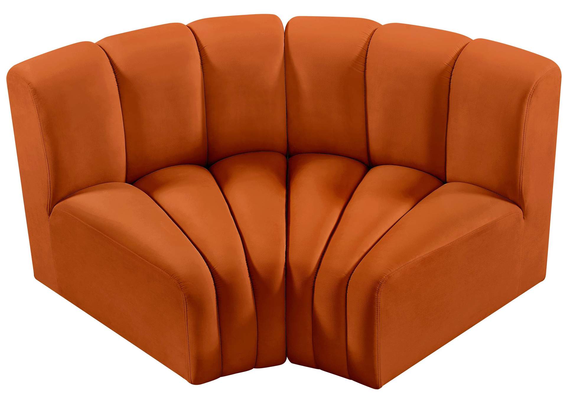 Arc Cognac Velvet Modular Sofa,Meridian Furniture