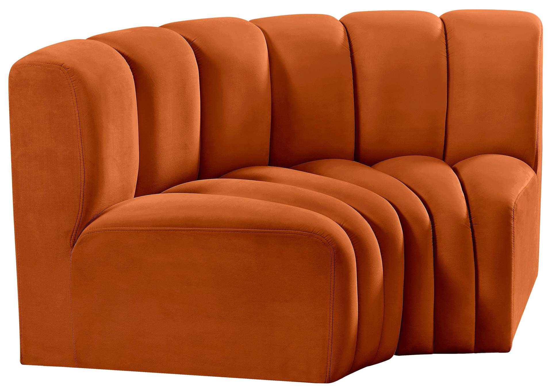 Arc Cognac Velvet Modular Sofa,Meridian Furniture