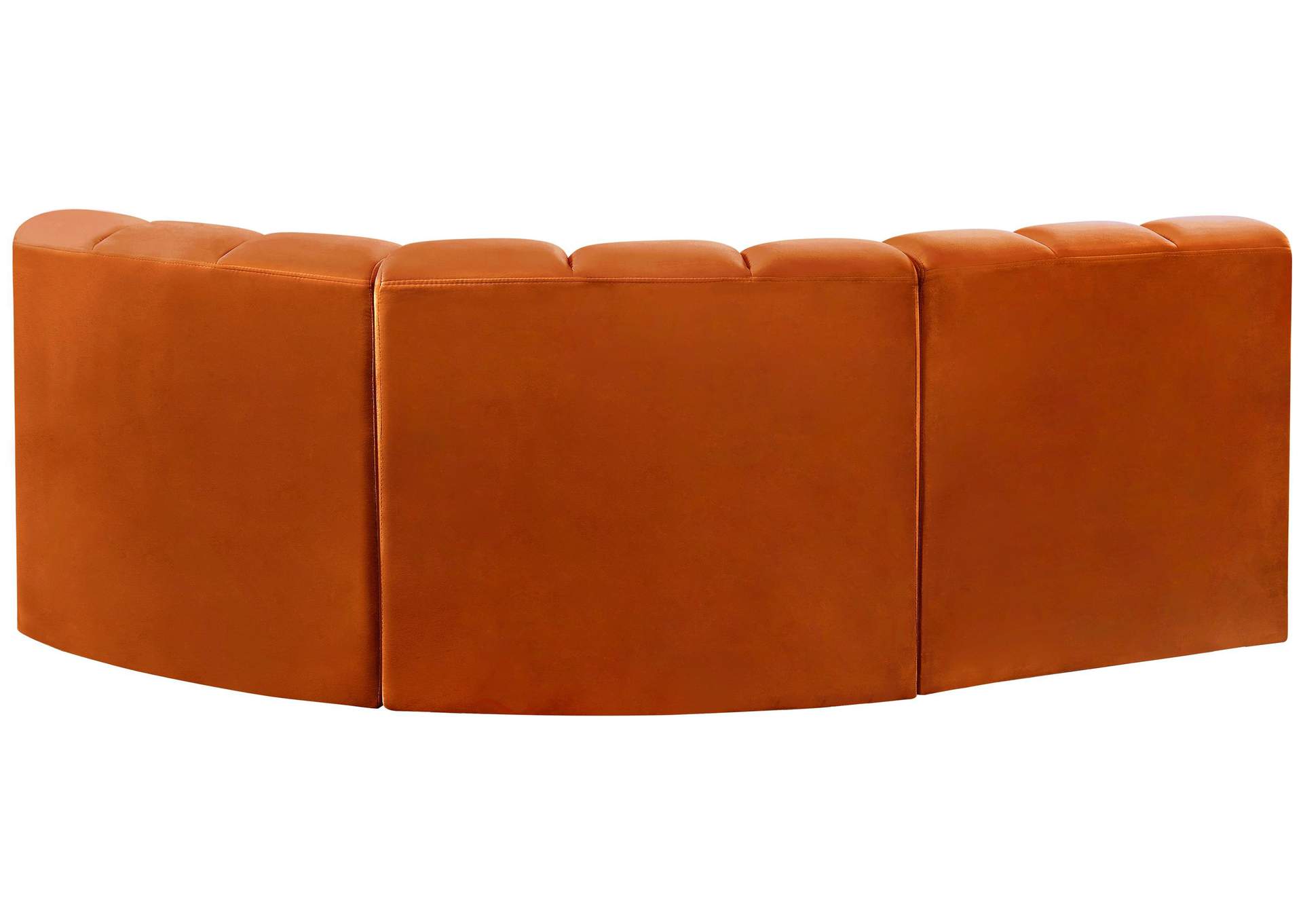 Arc Cognac Velvet Modular Sofa,Meridian Furniture