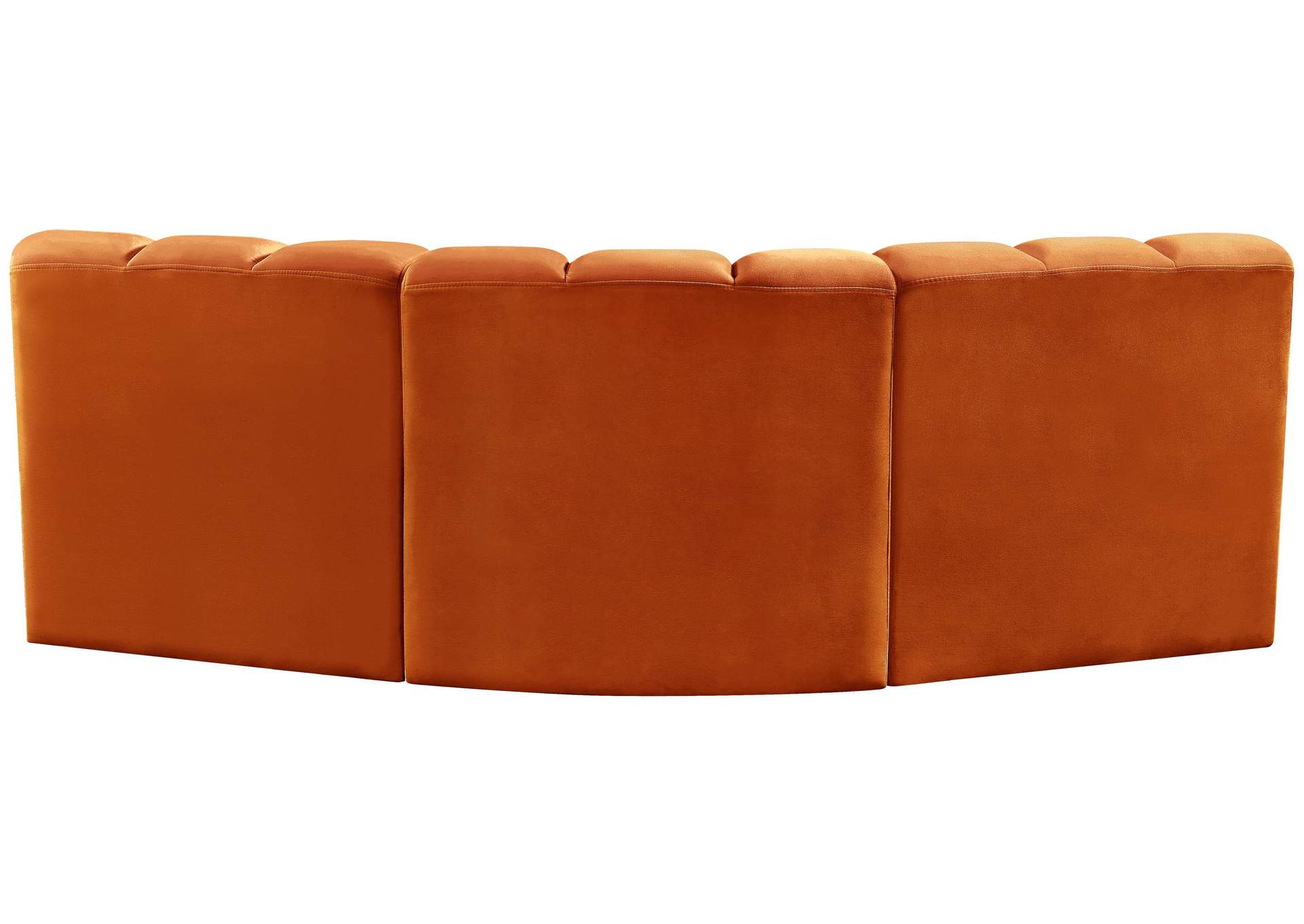 Arc Cognac Velvet Modular Sofa,Meridian Furniture