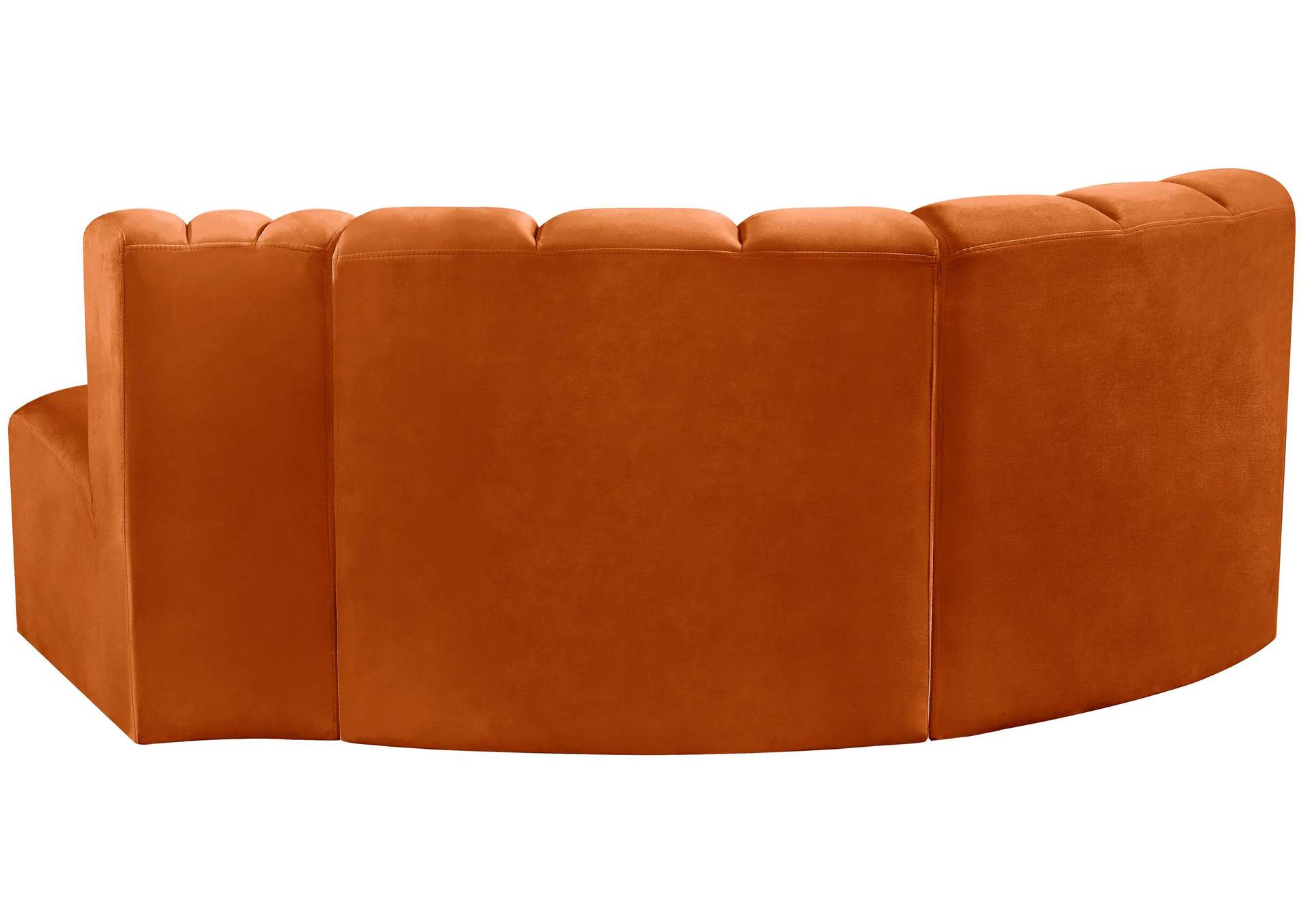 Arc Cognac Velvet Modular Sofa,Meridian Furniture