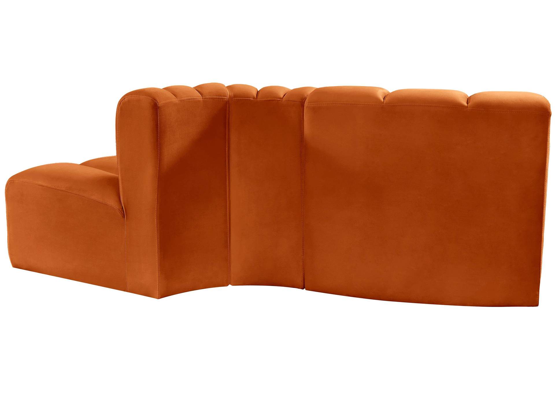 Arc Cognac Velvet Modular Sofa,Meridian Furniture