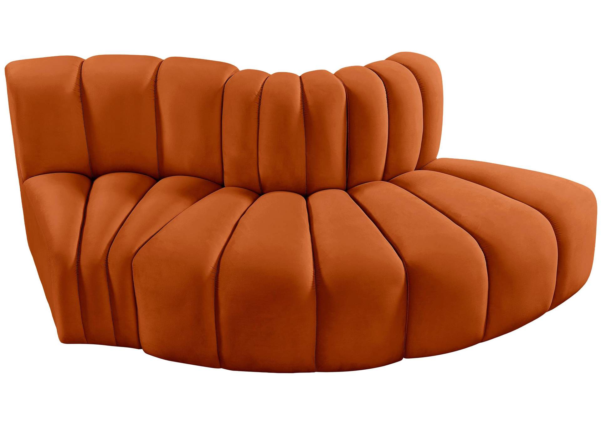 Arc Cognac Velvet Modular Sofa,Meridian Furniture