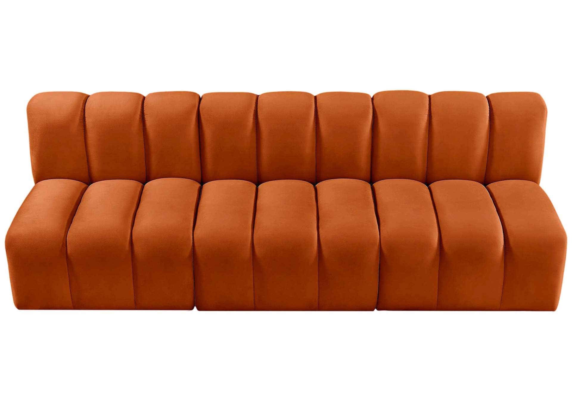 Arc Cognac Velvet Modular Sofa,Meridian Furniture