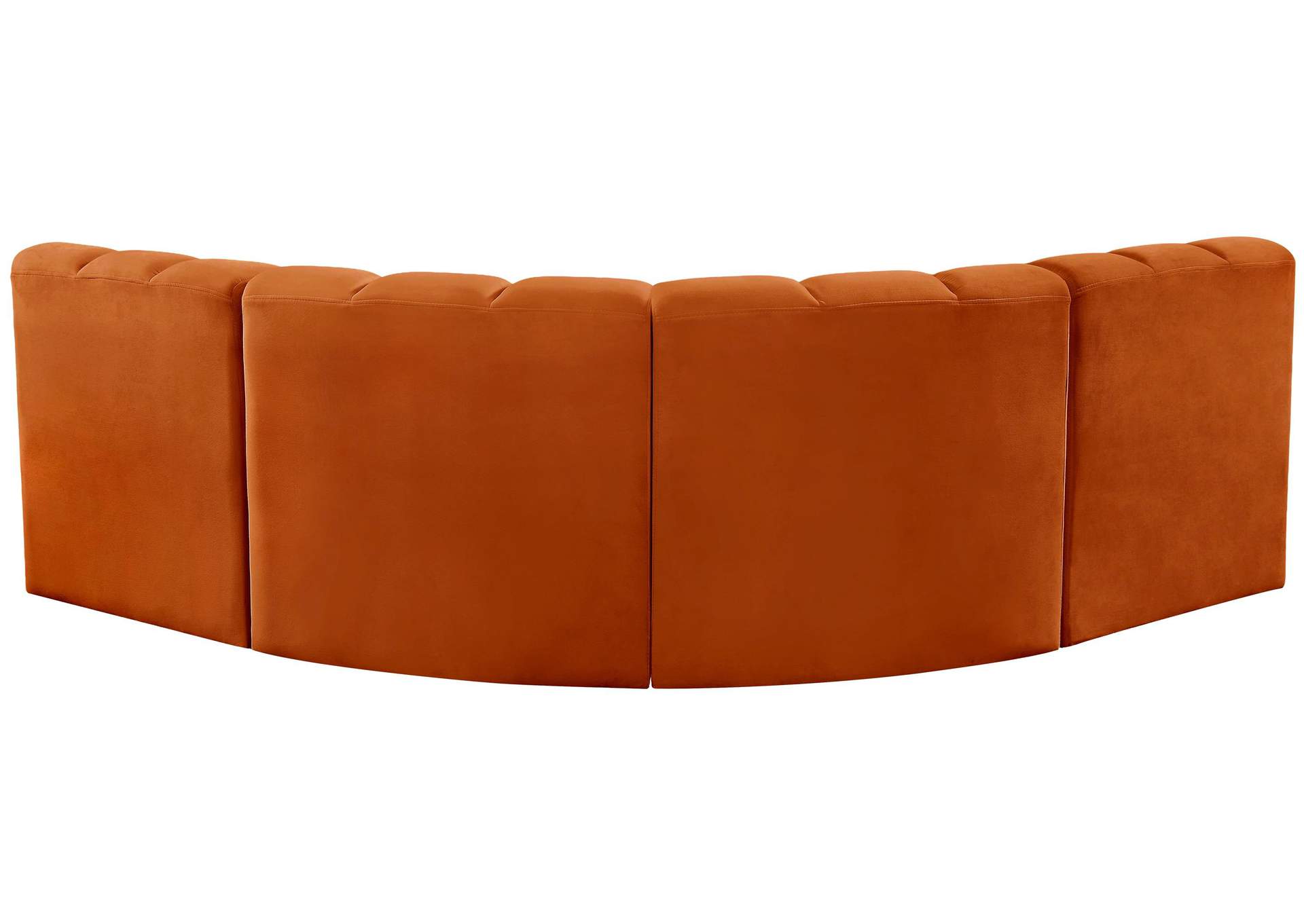 Arc Cognac Velvet Modular Sofa,Meridian Furniture