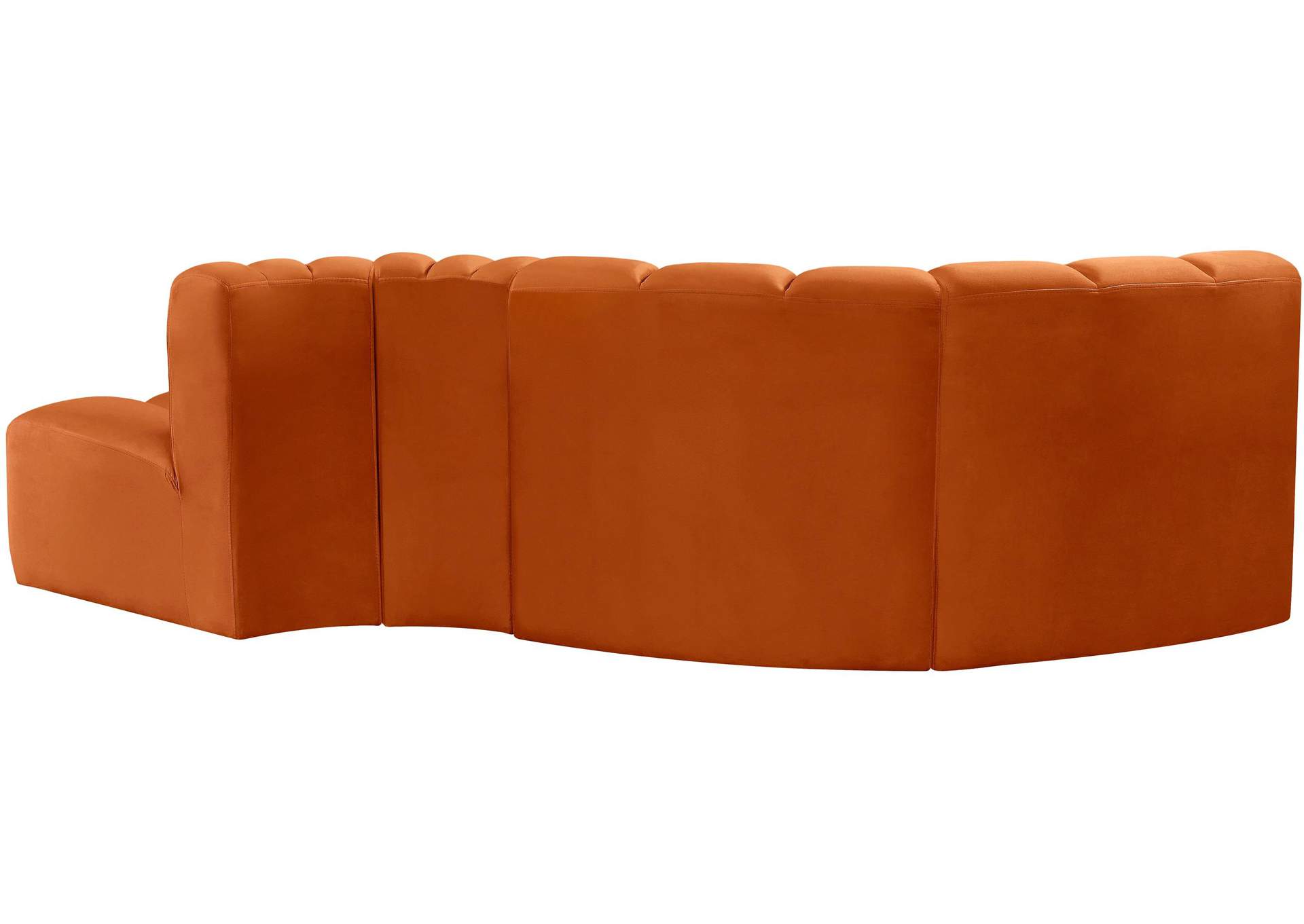 Arc Cognac Velvet Modular Sofa,Meridian Furniture