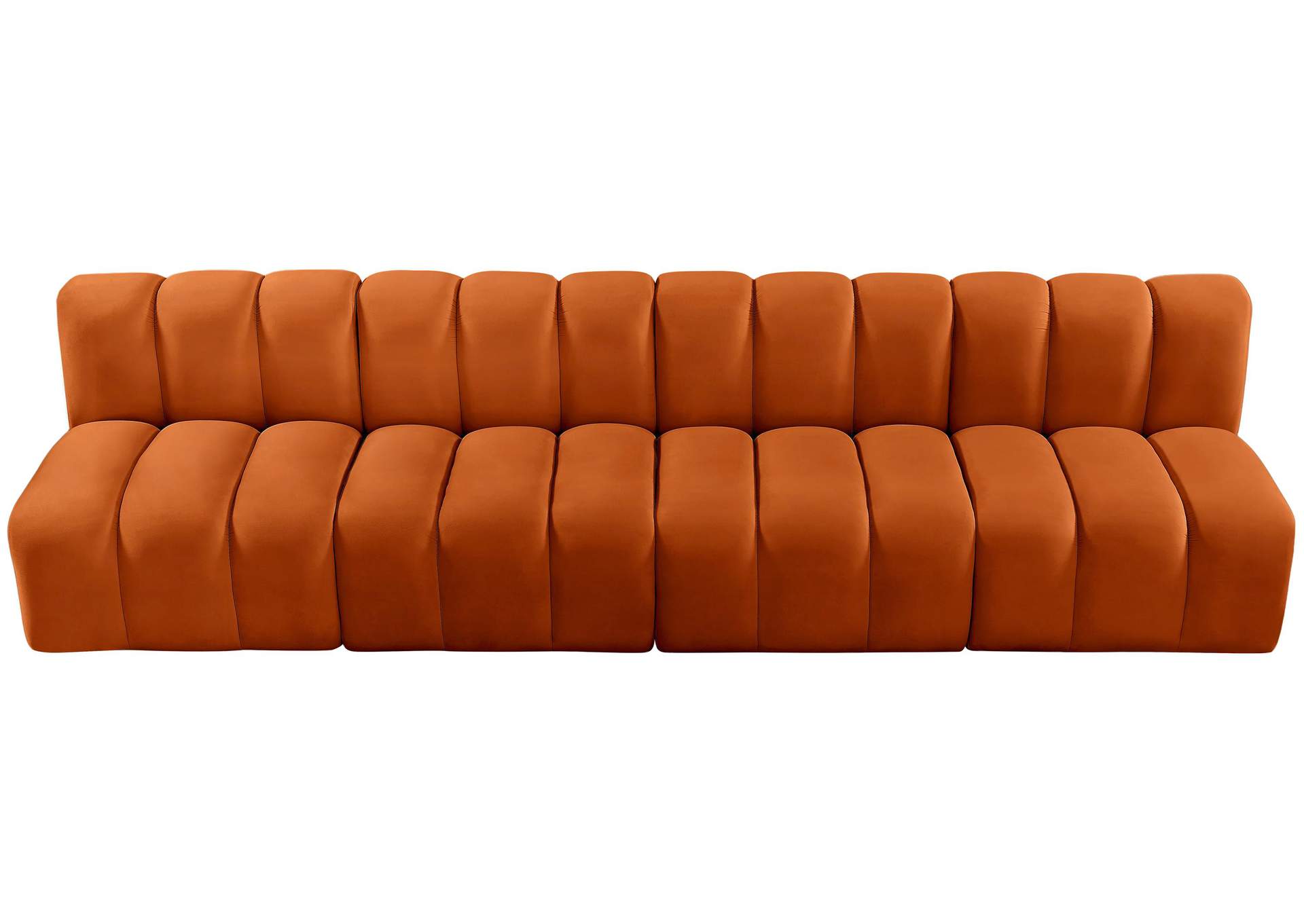 Arc Cognac Velvet Modular Sofa,Meridian Furniture