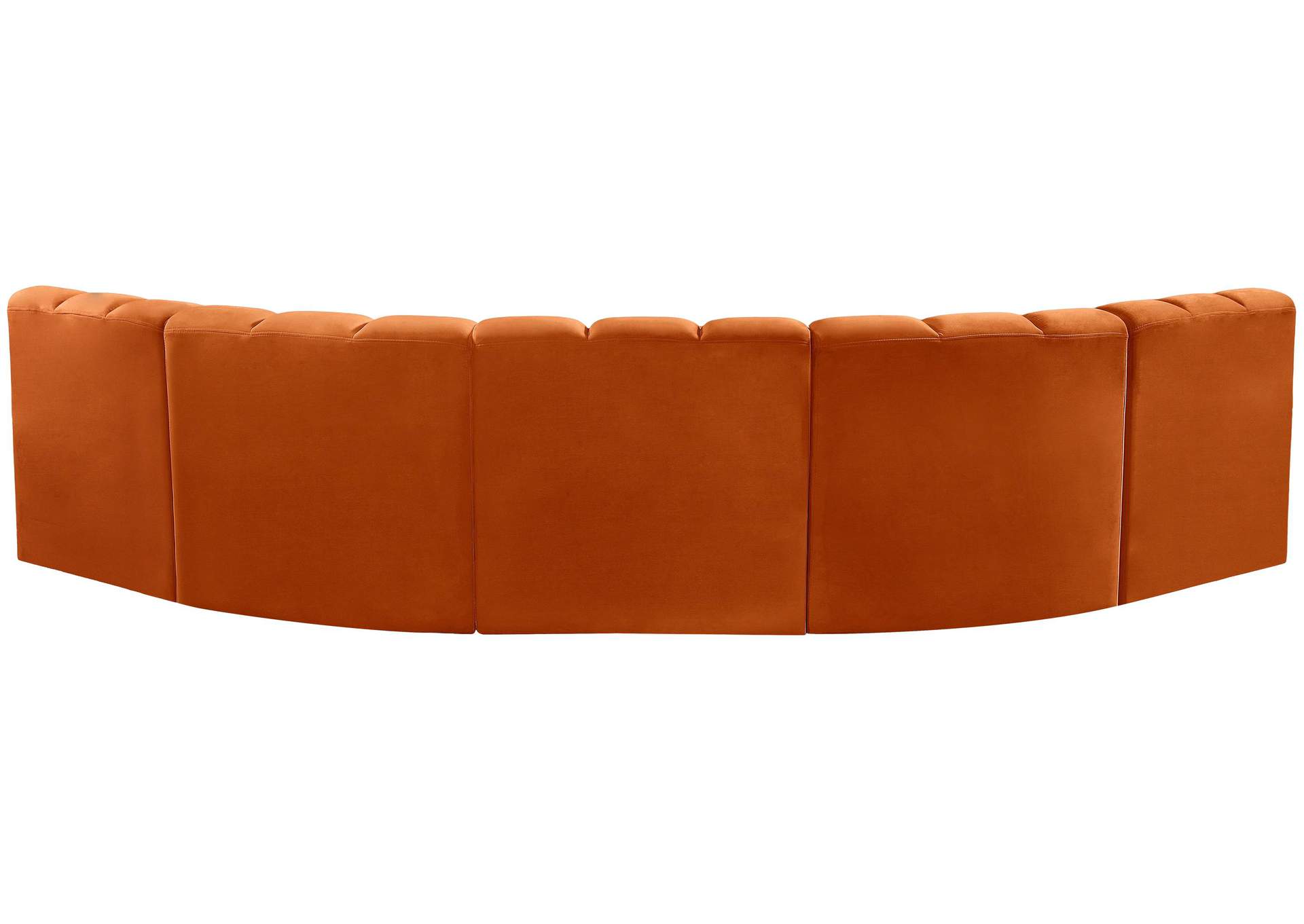 Arc Cognac Velvet Modular Sofa,Meridian Furniture