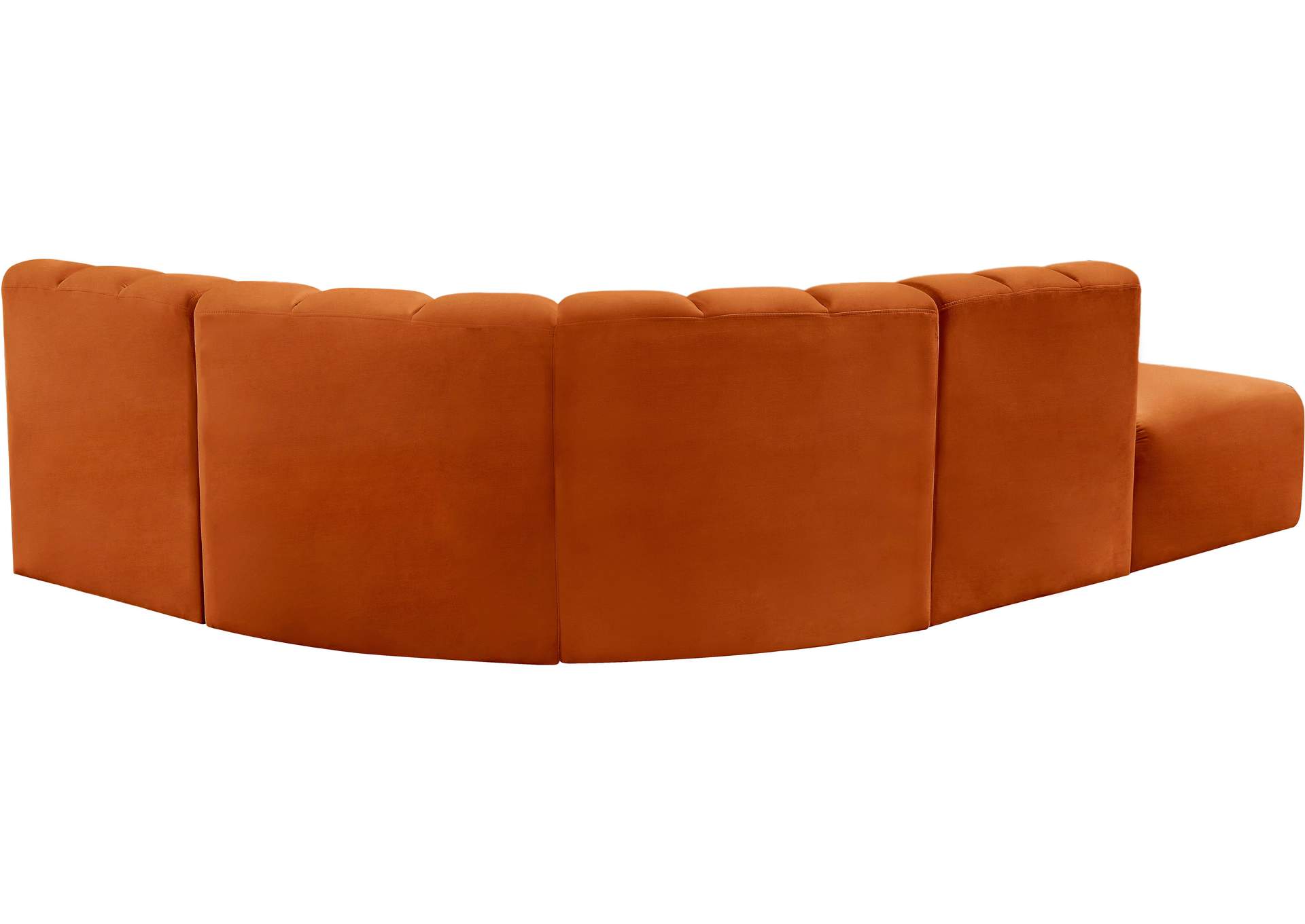 Arc Cognac Velvet Modular Sofa,Meridian Furniture