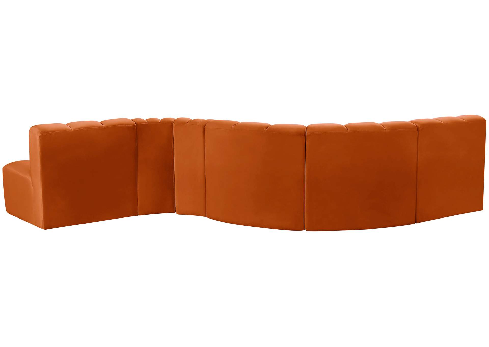 Arc Cognac Velvet Modular Sofa,Meridian Furniture