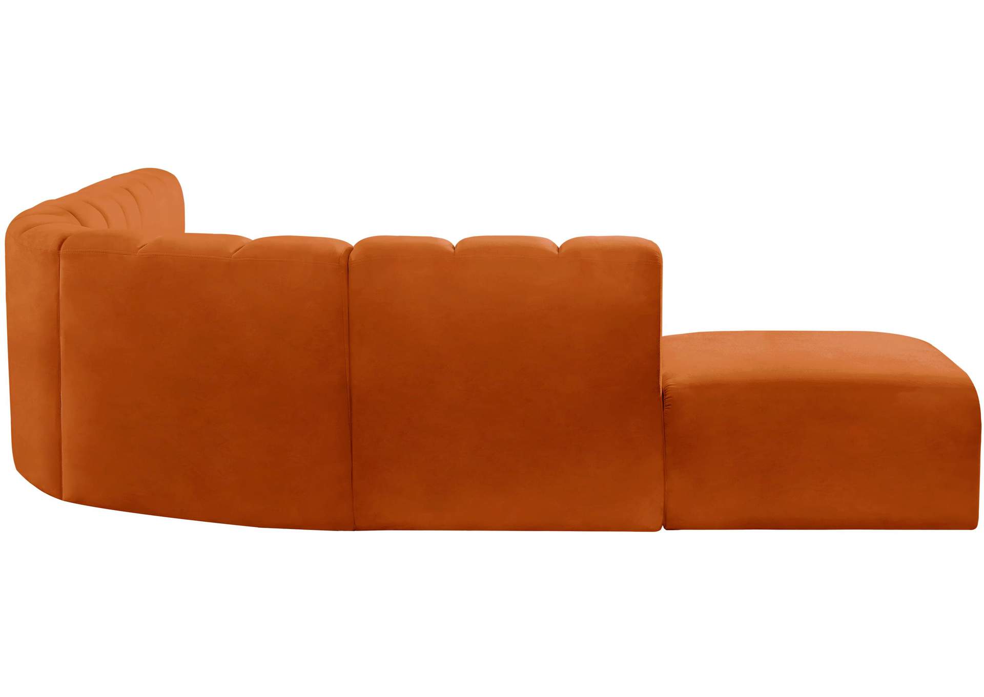 Arc Cognac Velvet Modular Sofa,Meridian Furniture