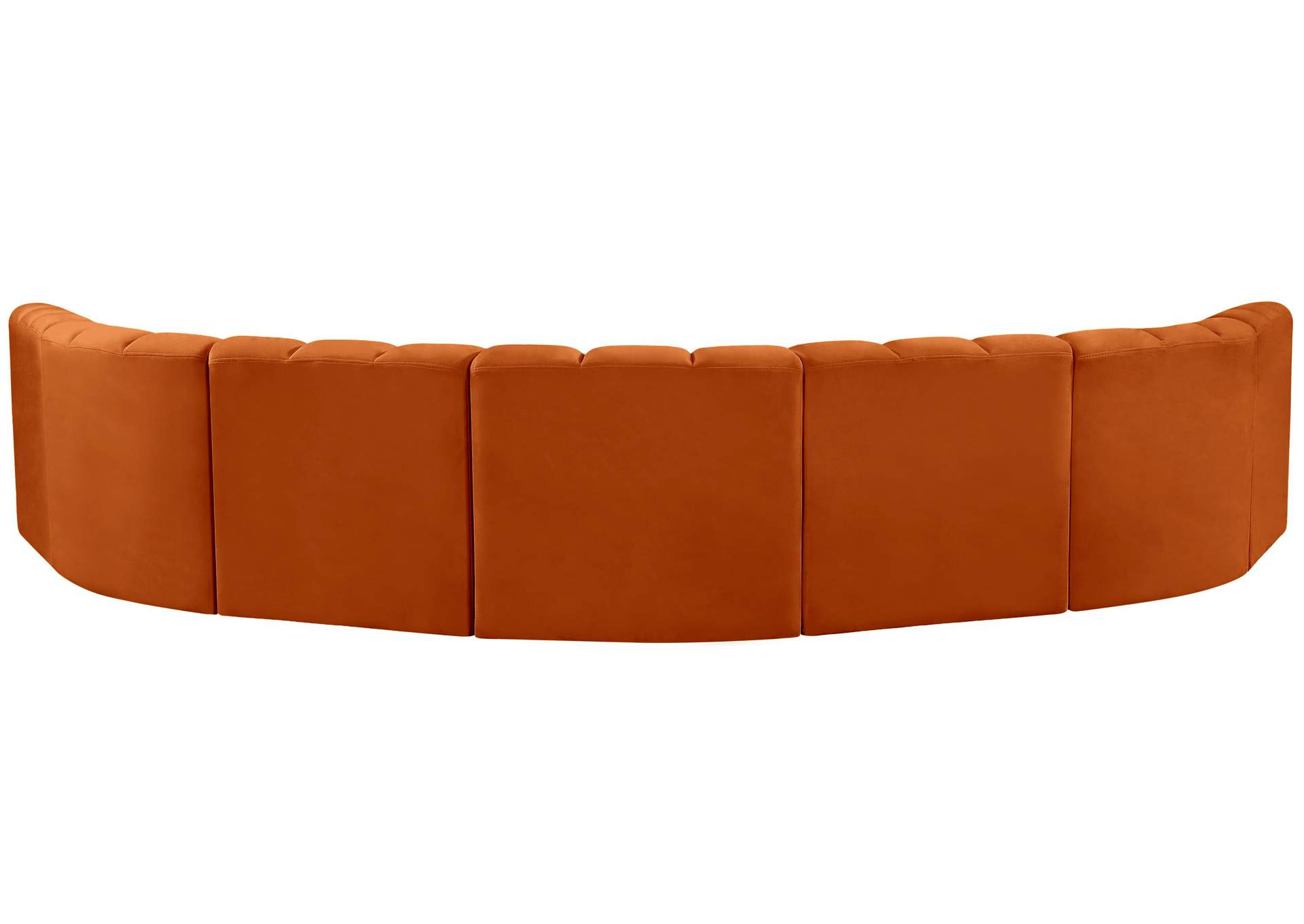 Arc Cognac Velvet Modular Sofa,Meridian Furniture