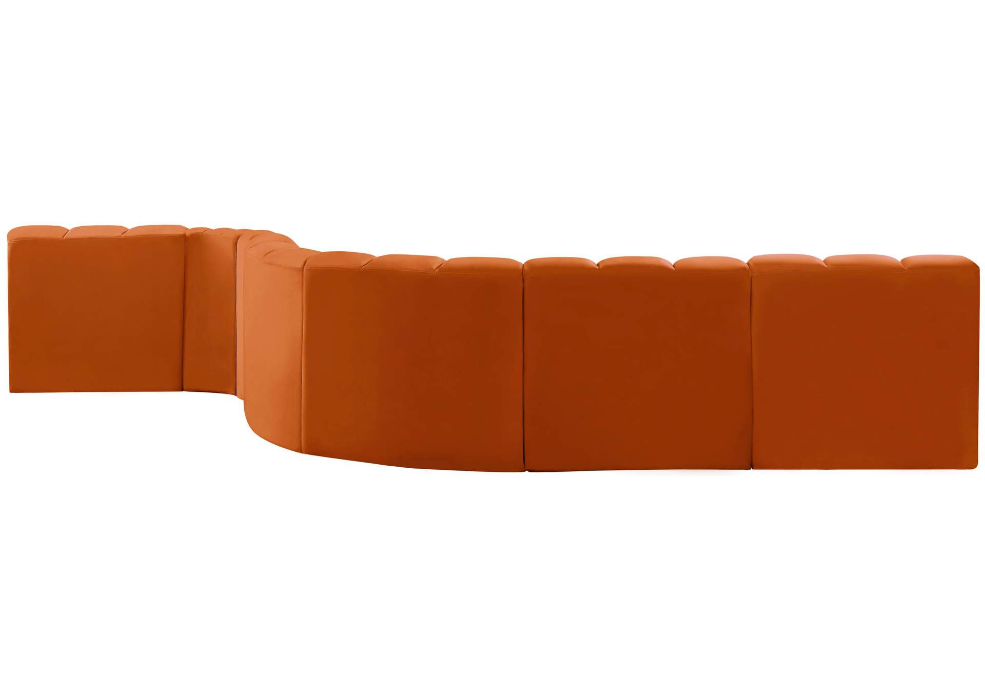 Arc Cognac Velvet Modular Sofa,Meridian Furniture