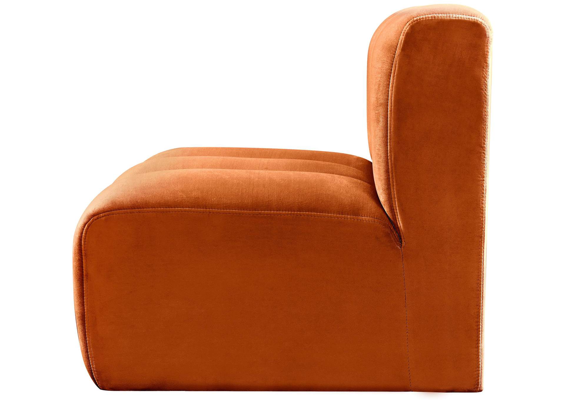 Arc Cognac Velvet Straight Chair,Meridian Furniture