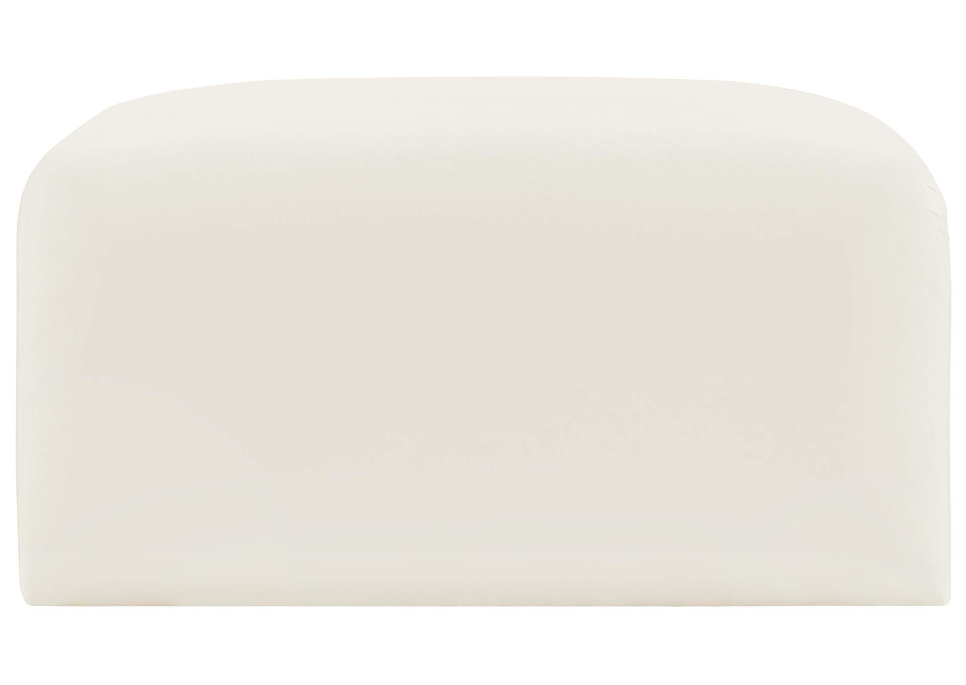 Arc Cream Velvet Ottoman,Meridian Furniture