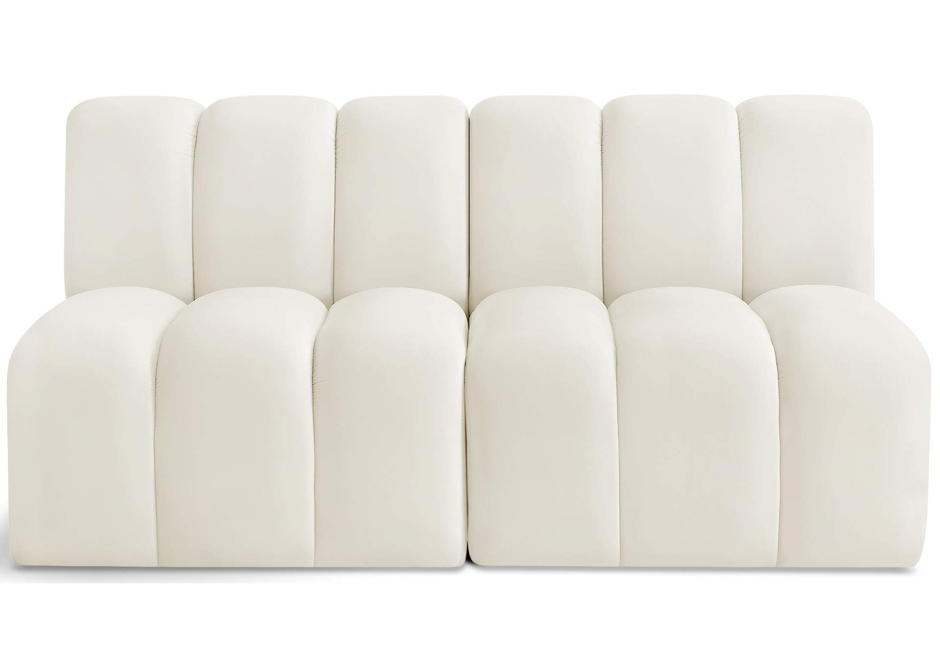 Arc Cream Velvet Modular Sofa,Meridian Furniture