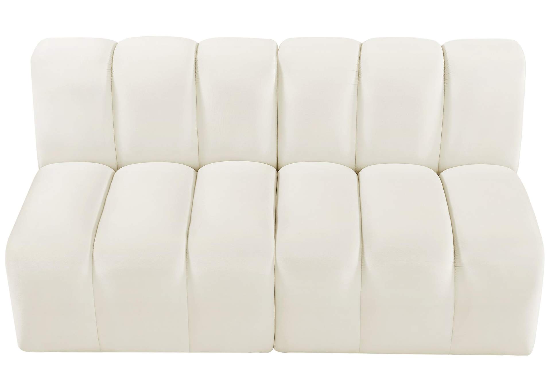 Arc Cream Velvet Modular Sofa,Meridian Furniture