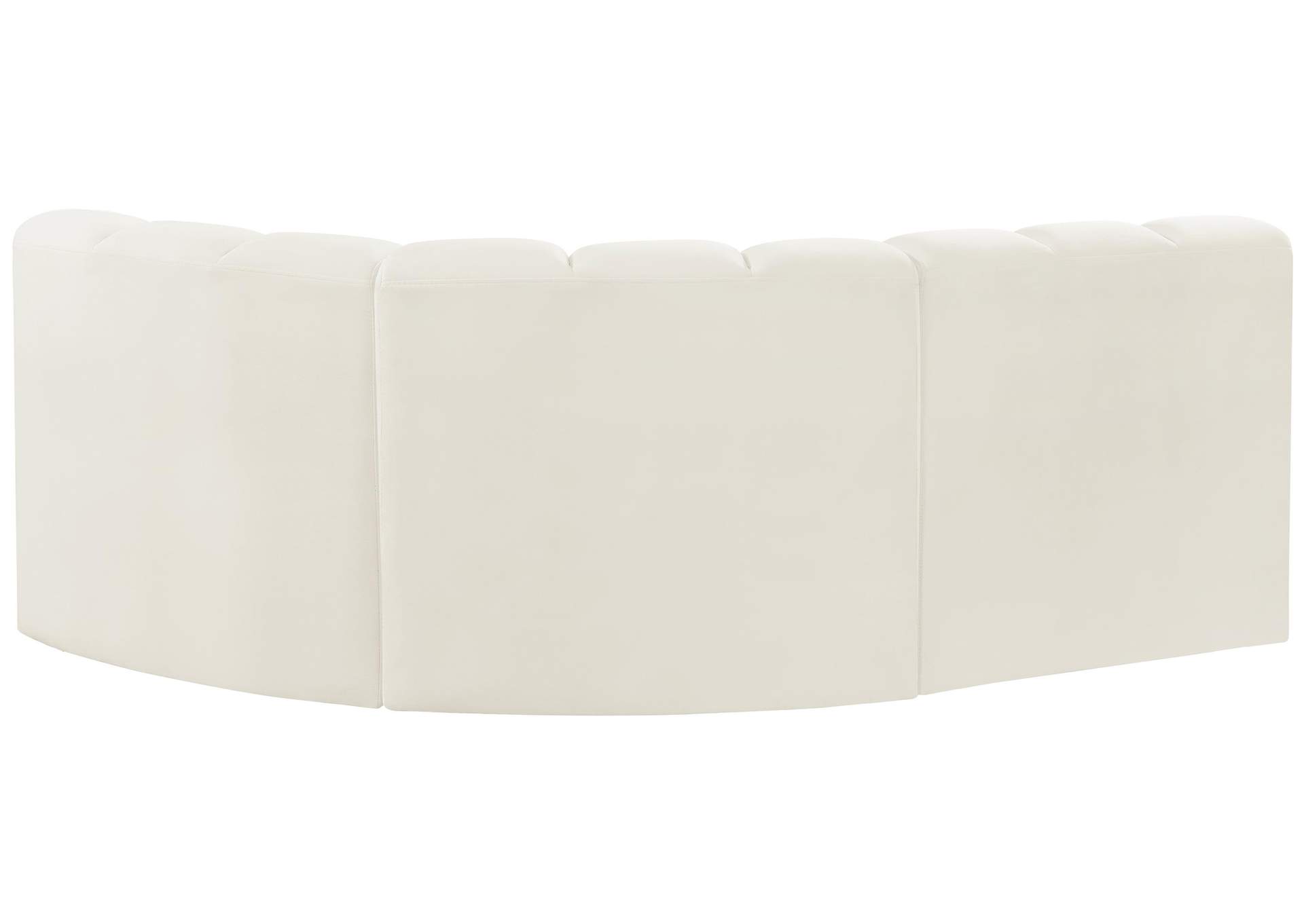 Arc Cream Velvet Modular Sofa,Meridian Furniture