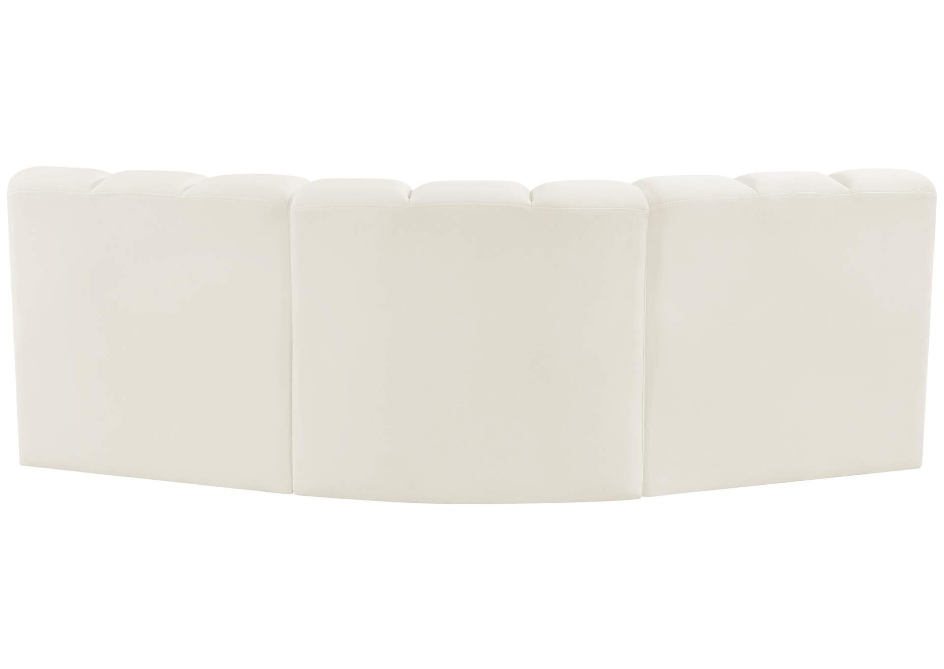 Arc Cream Velvet Modular Sofa,Meridian Furniture