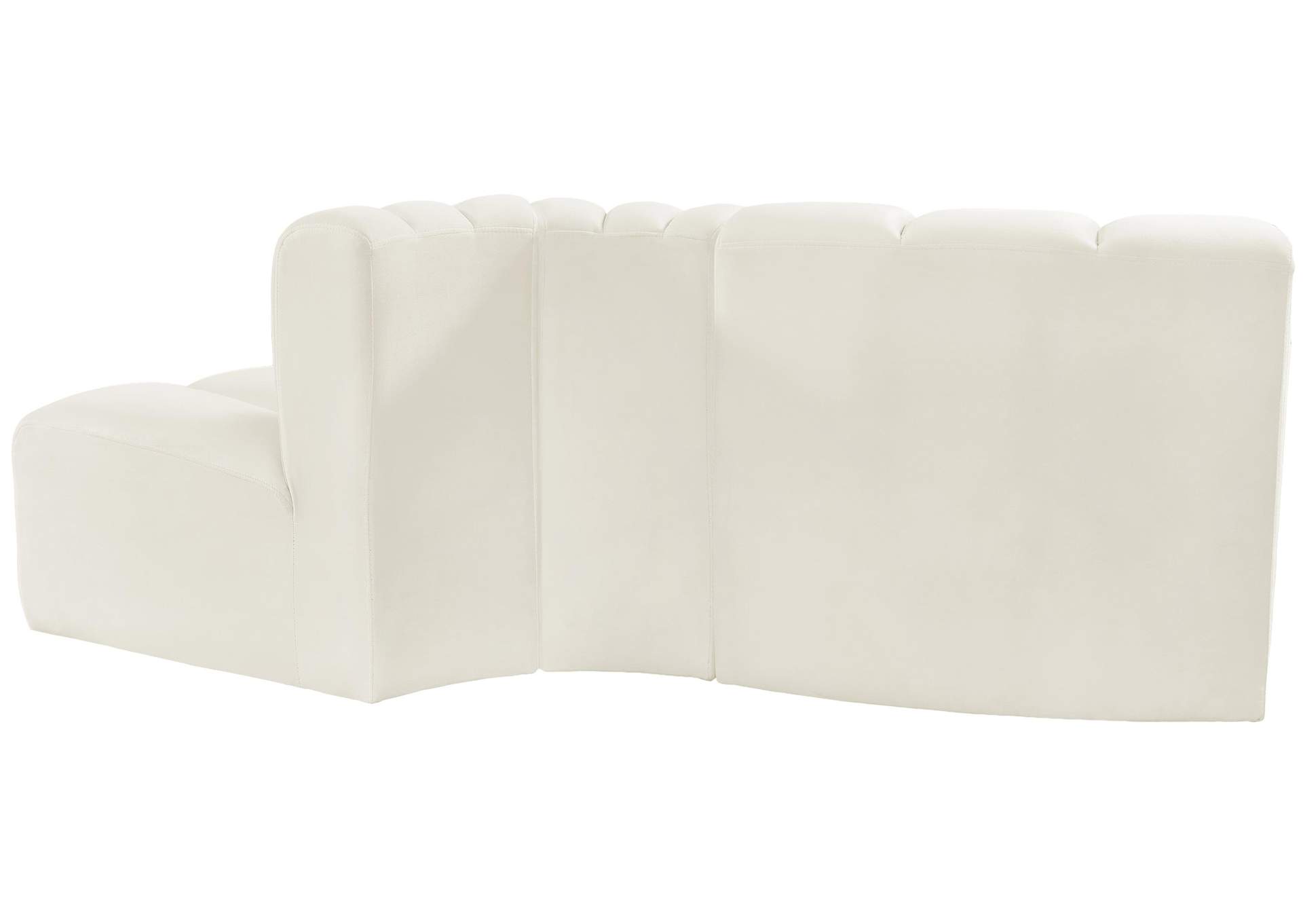 Arc Cream Velvet Modular Sofa,Meridian Furniture