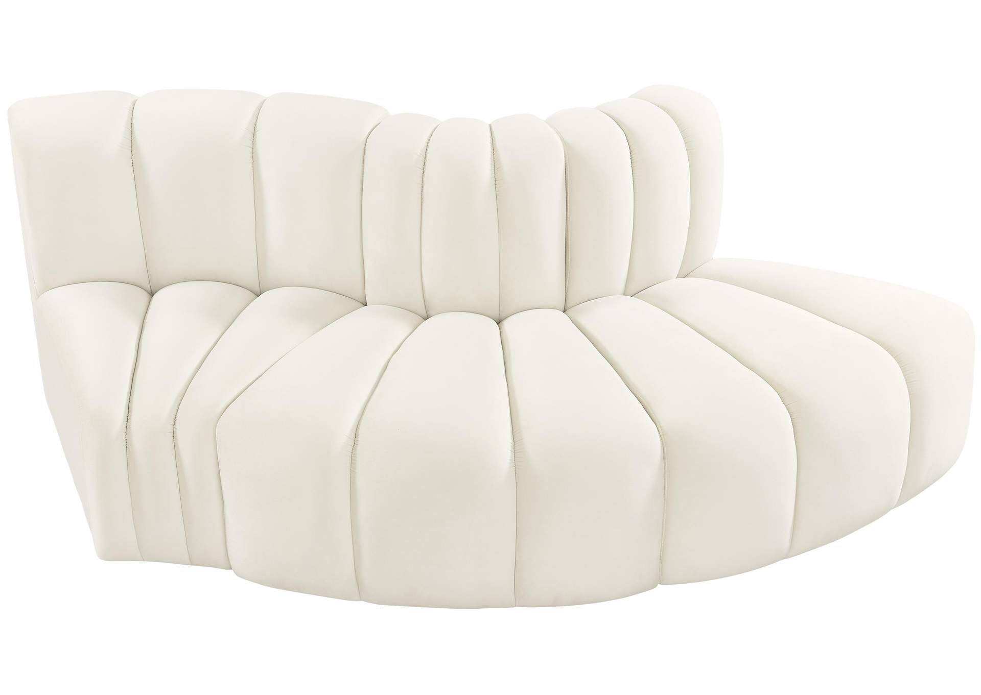 Arc Cream Velvet Modular Sofa,Meridian Furniture