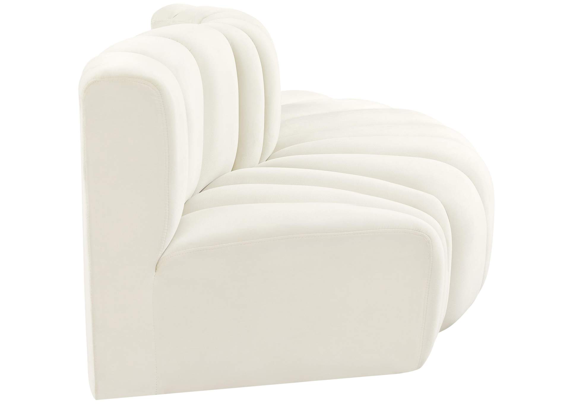 Arc Cream Velvet Modular Sofa,Meridian Furniture