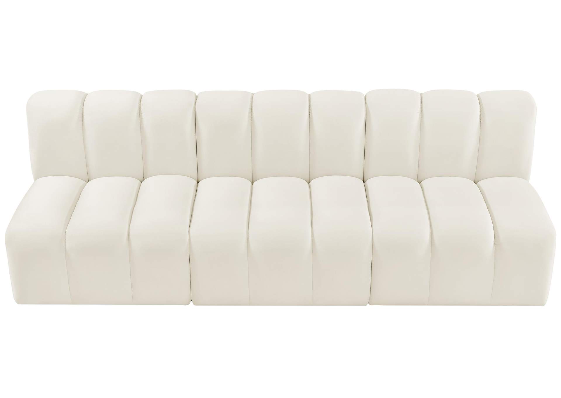 Arc Cream Velvet Modular Sofa,Meridian Furniture