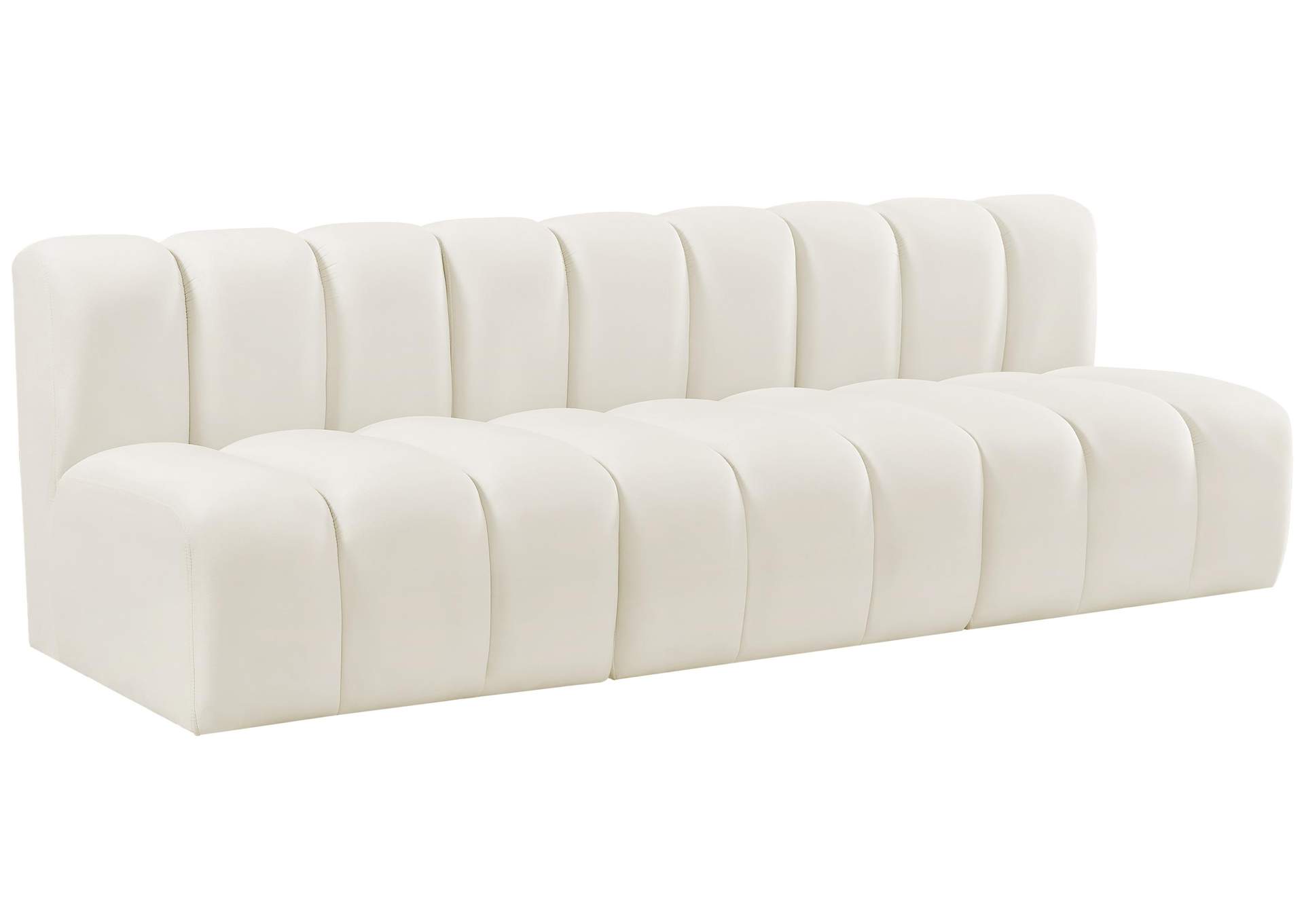 Arc Cream Velvet Modular Sofa,Meridian Furniture