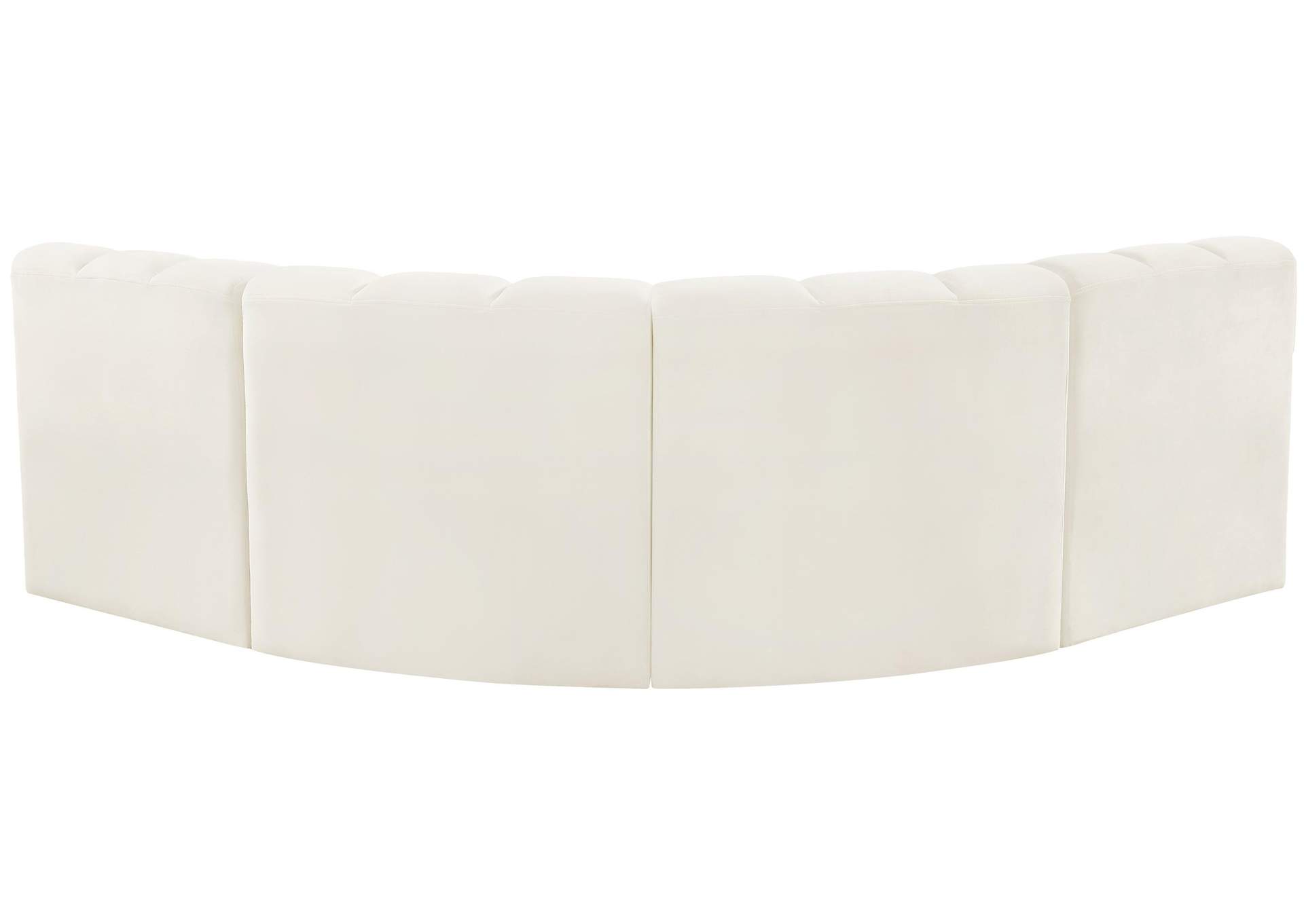 Arc Cream Velvet Modular Sofa,Meridian Furniture