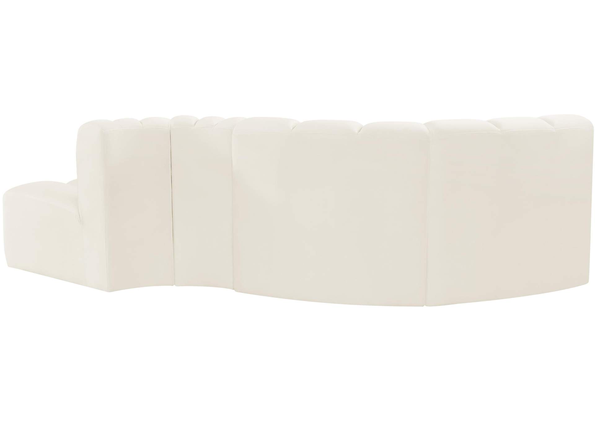 Arc Cream Velvet Modular Sofa,Meridian Furniture