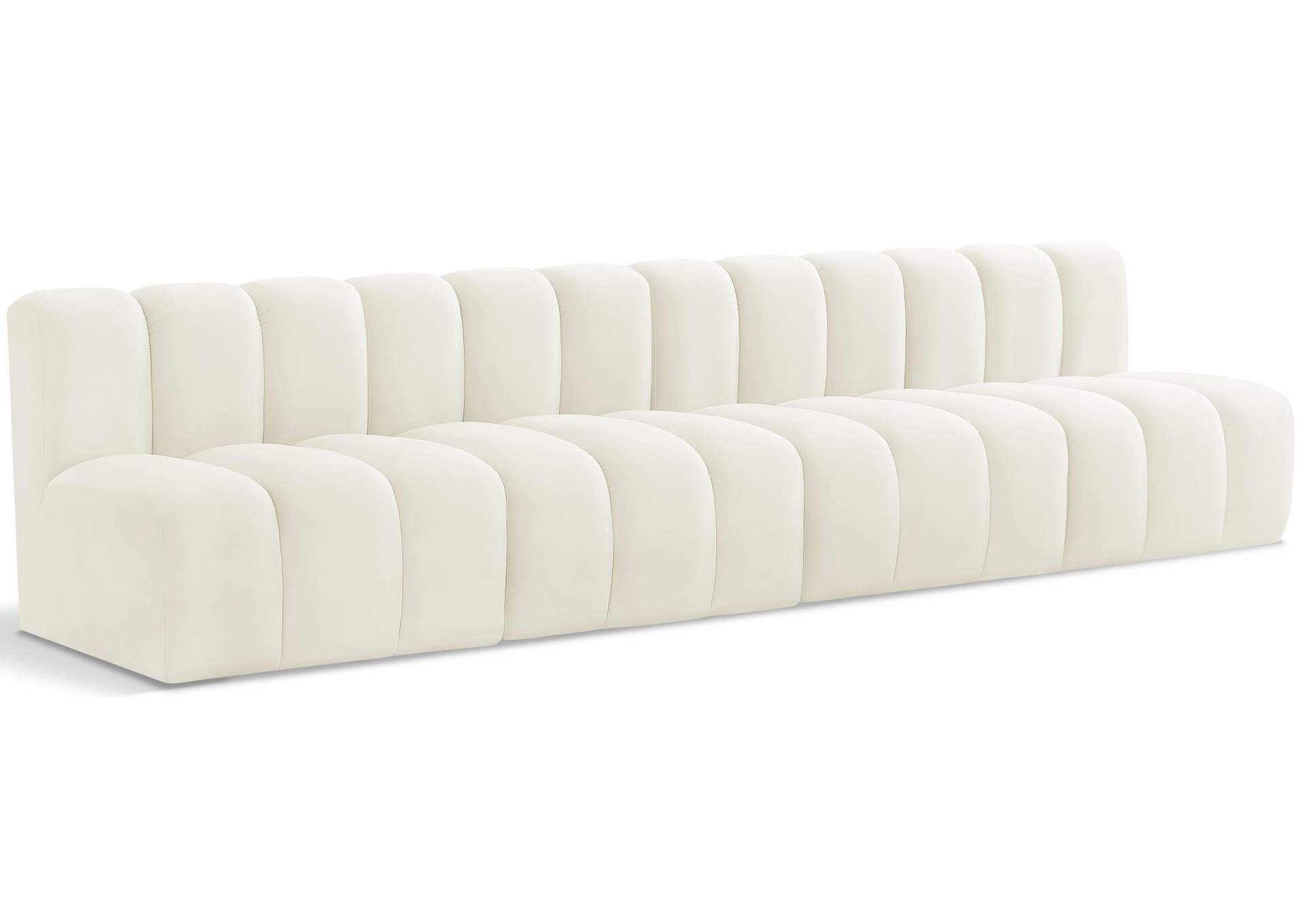 Arc Cream Velvet Modular Sofa,Meridian Furniture