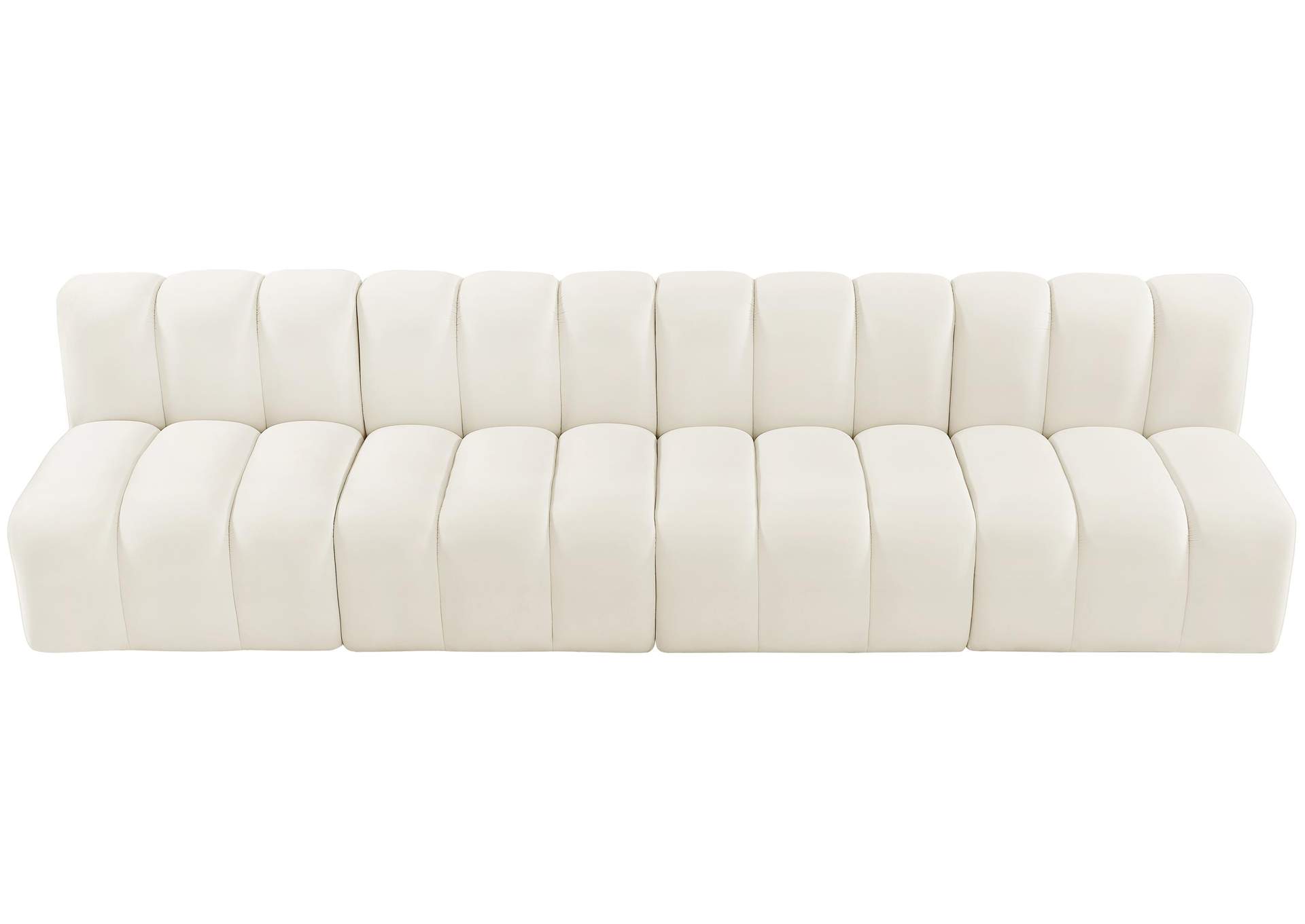 Arc Cream Velvet Modular Sofa,Meridian Furniture