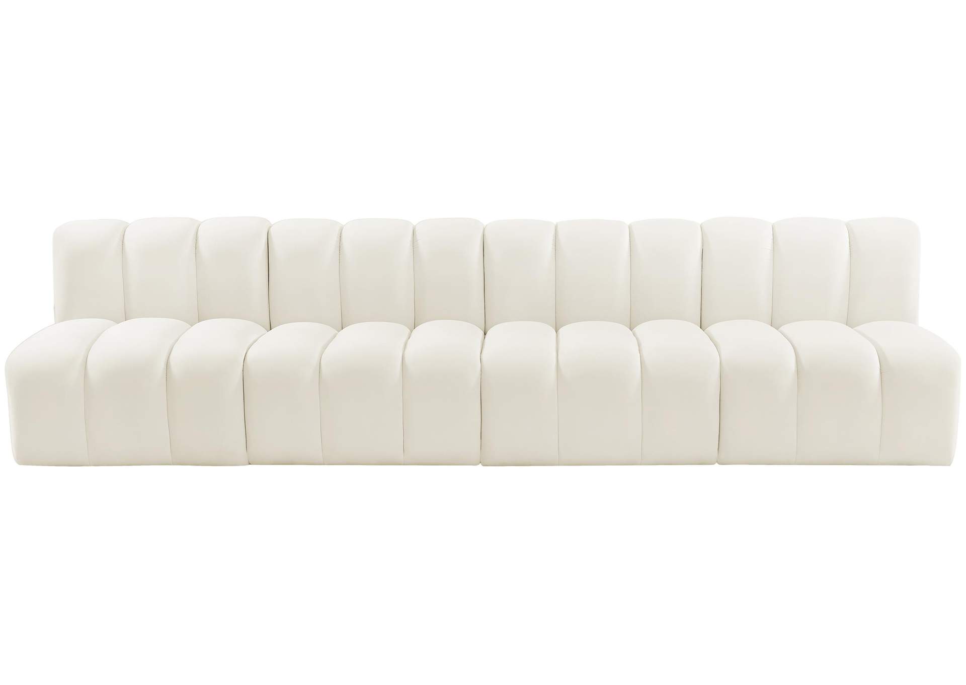 Arc Cream Velvet Modular Sofa,Meridian Furniture