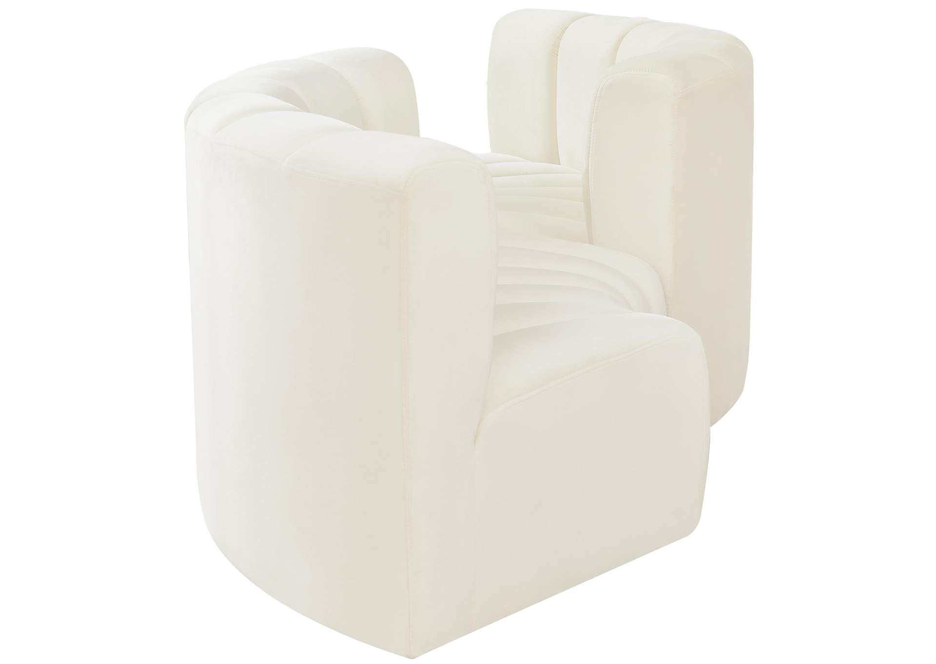 Arc Cream Velvet Modular Sofa,Meridian Furniture