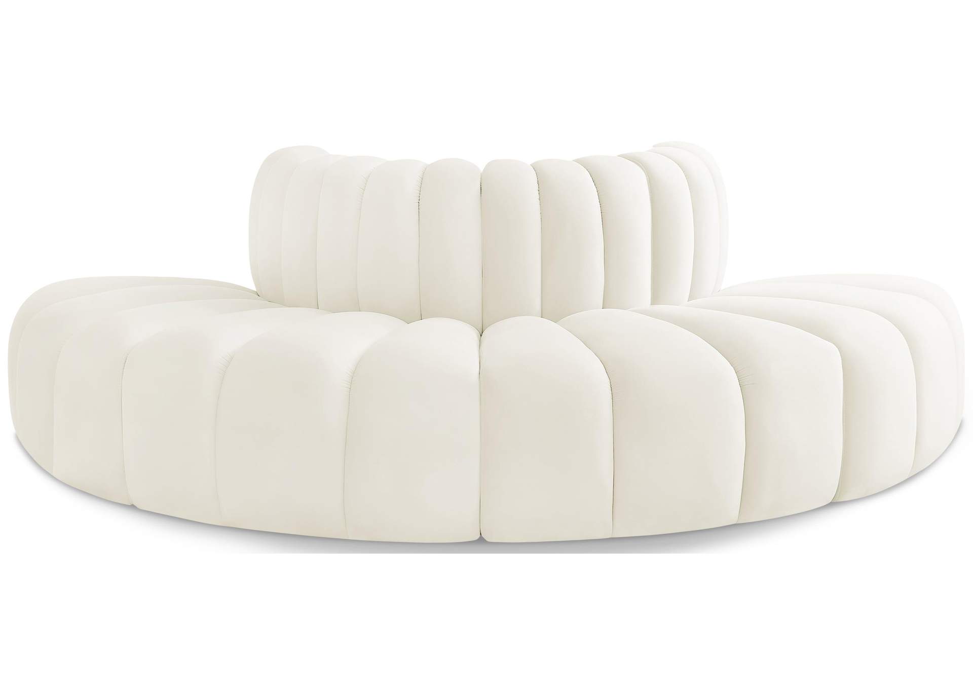 Arc Cream Velvet Modular Sofa,Meridian Furniture