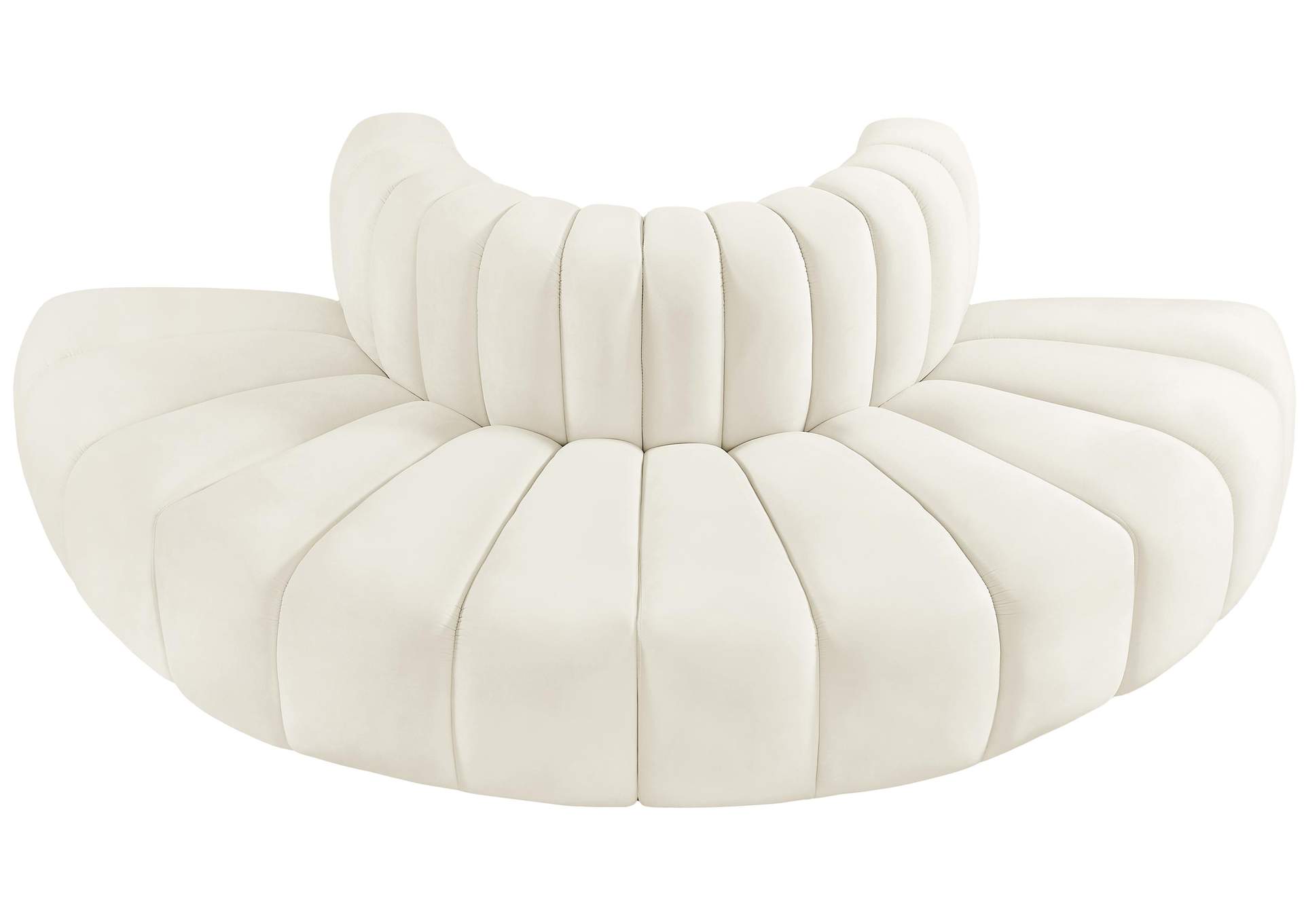 Arc Cream Velvet Modular Sofa,Meridian Furniture