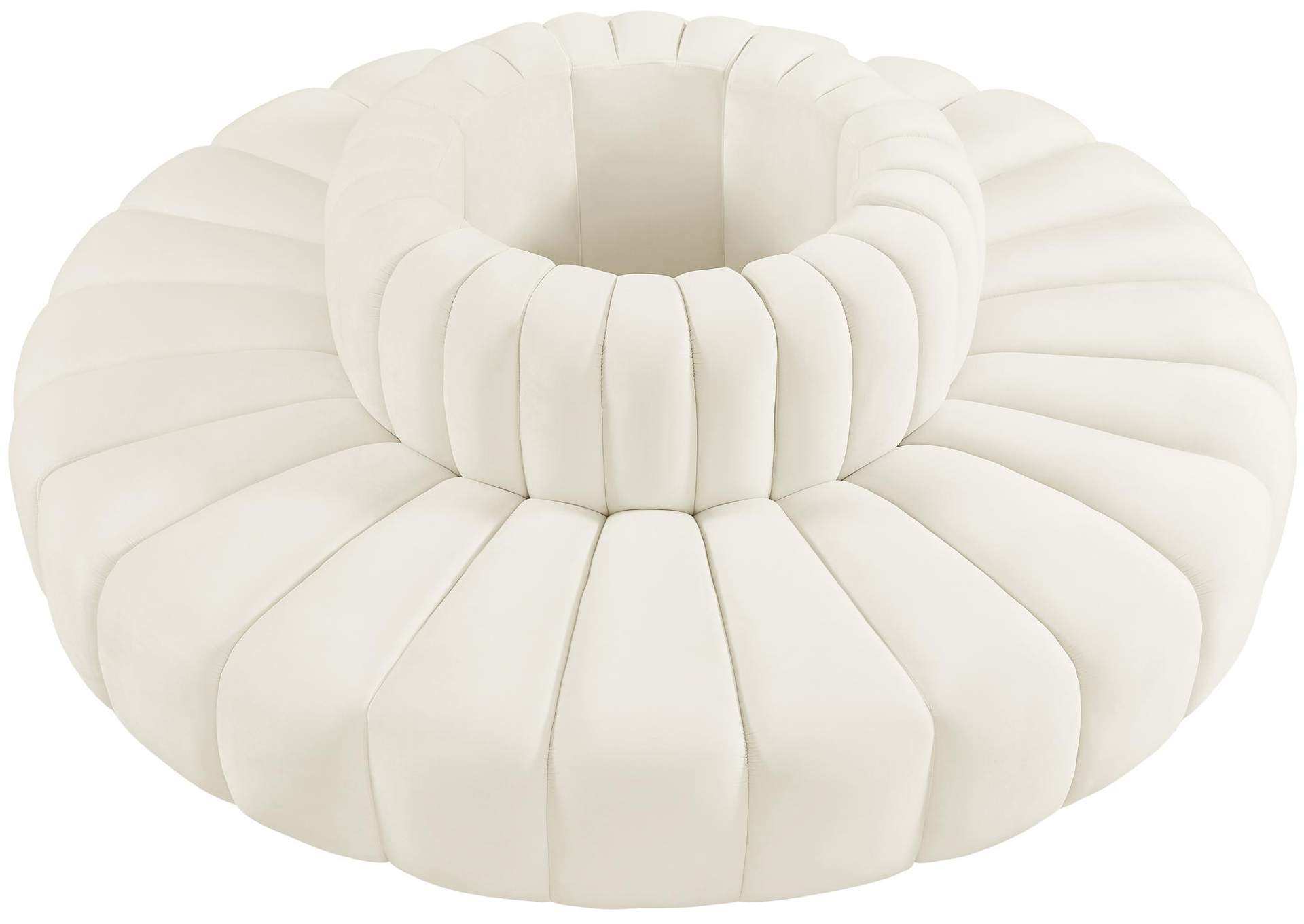 Arc Cream Velvet Modular Sofa,Meridian Furniture